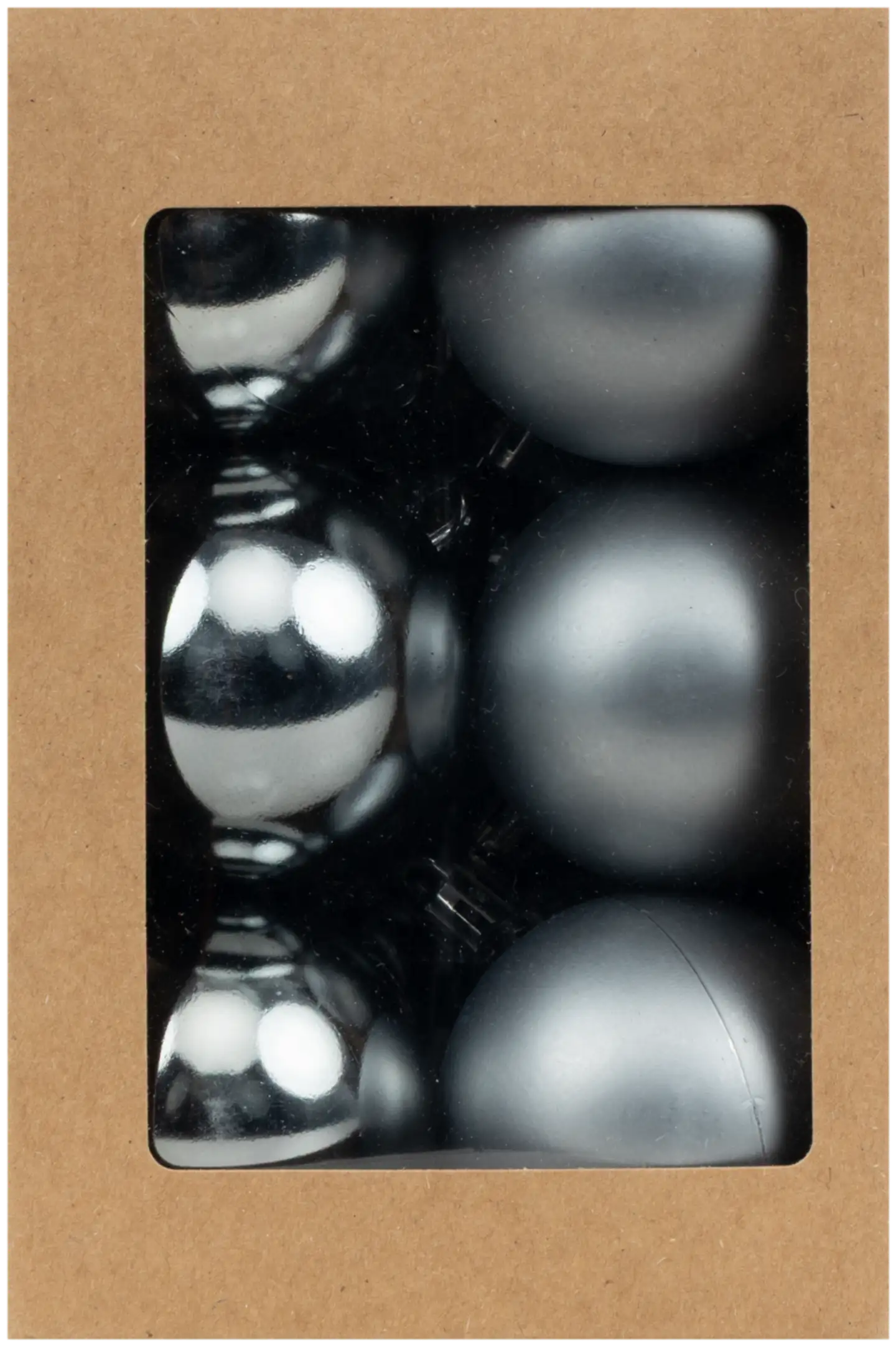Joulupallo 5 cm 12 kpl harmaa - 2