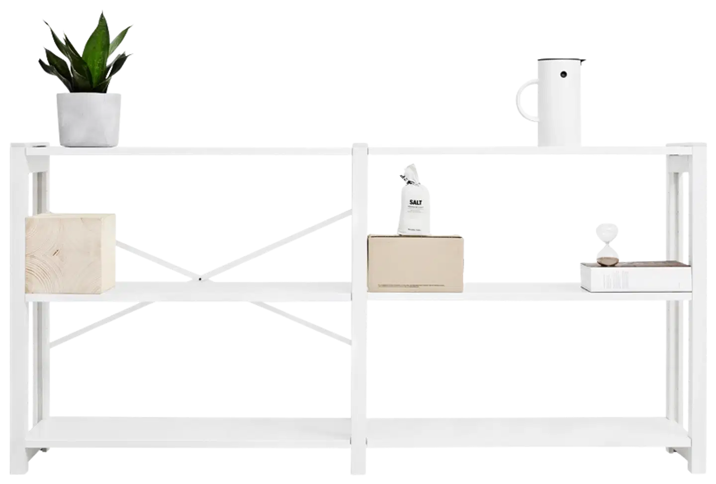 Lundia Classic 2-osainen avohylly, matala - VALKOINEN - 3