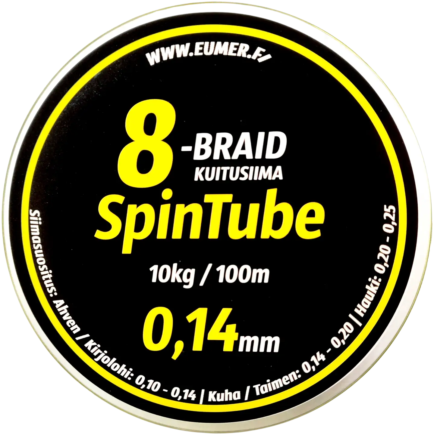 Spintube 8 kuitusiima fl 0,14mm / 100m 10,1kg