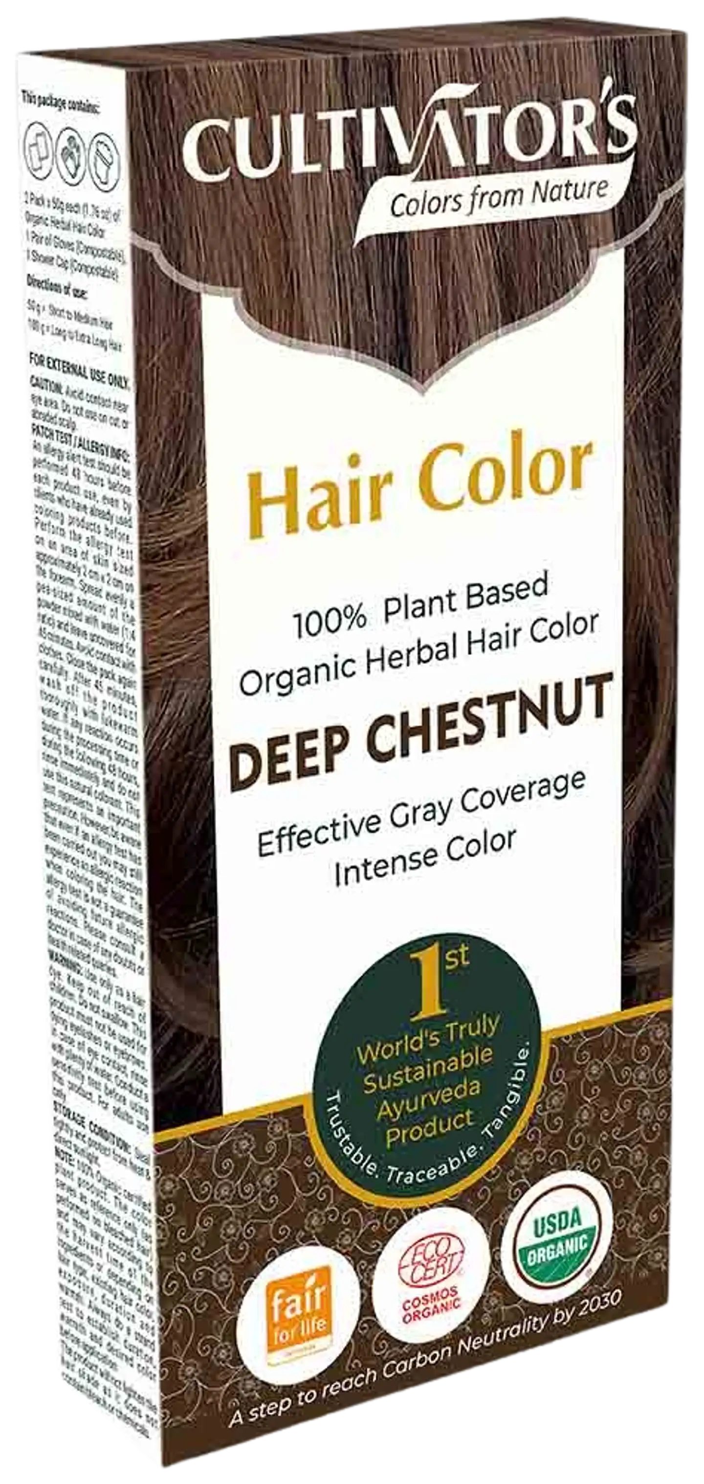 Cultivator's Hair Color Kasviväri Deep Chestnut 100g