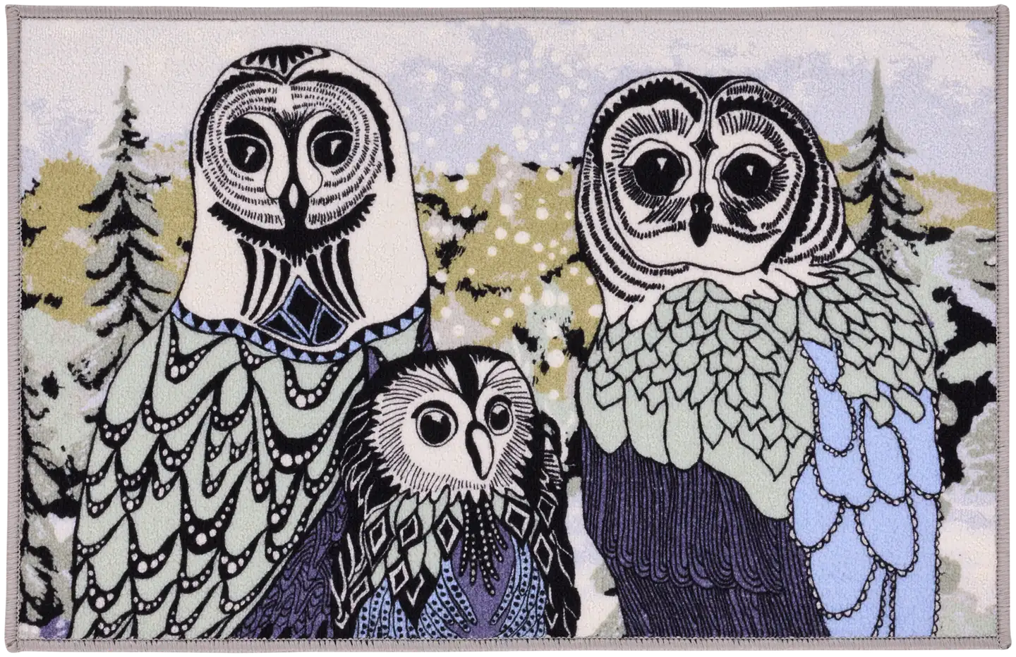 Vallila kynnysmatto Huhuu 50x80 cm bluegreen - 1