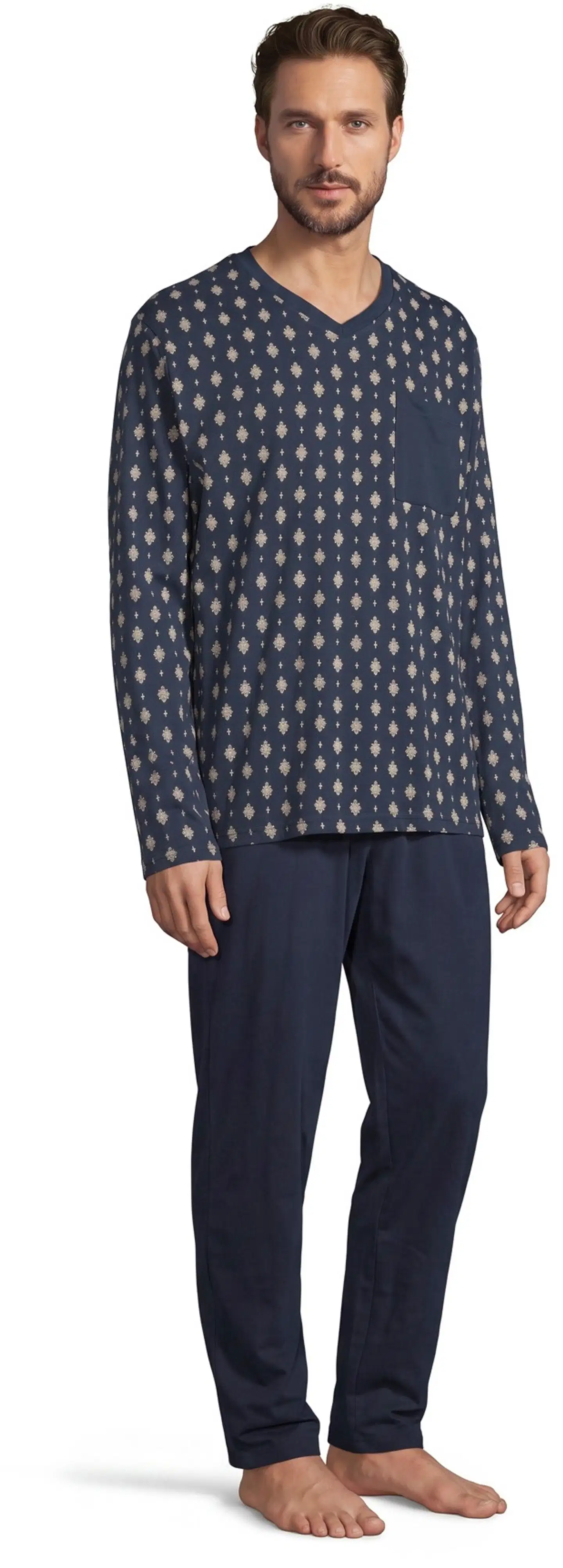 London Fog miesten pyjama 191L422688 - DARK BLUE/AOP - 4