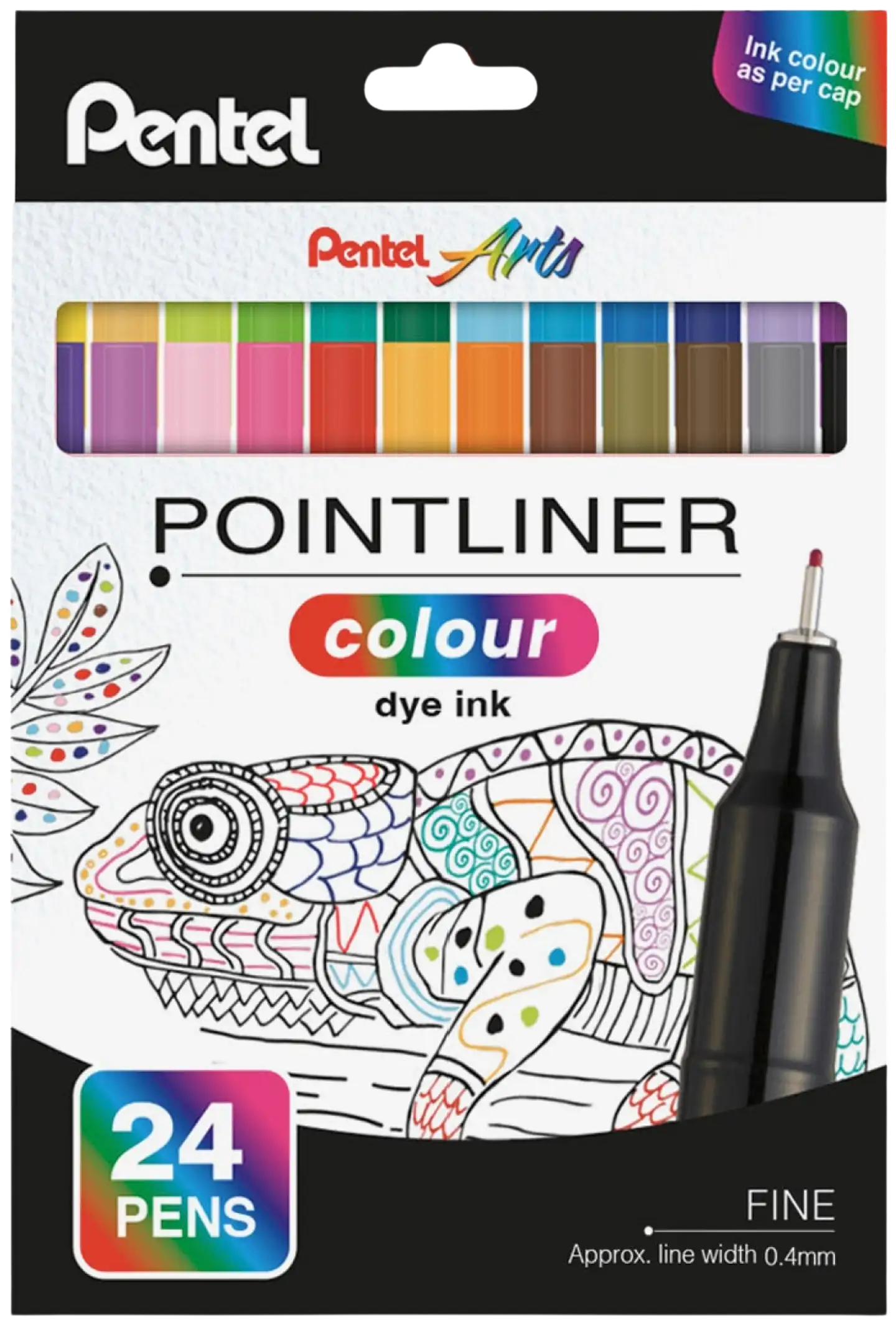 Kuitukynä Pentel Pointliner colour 24kpl