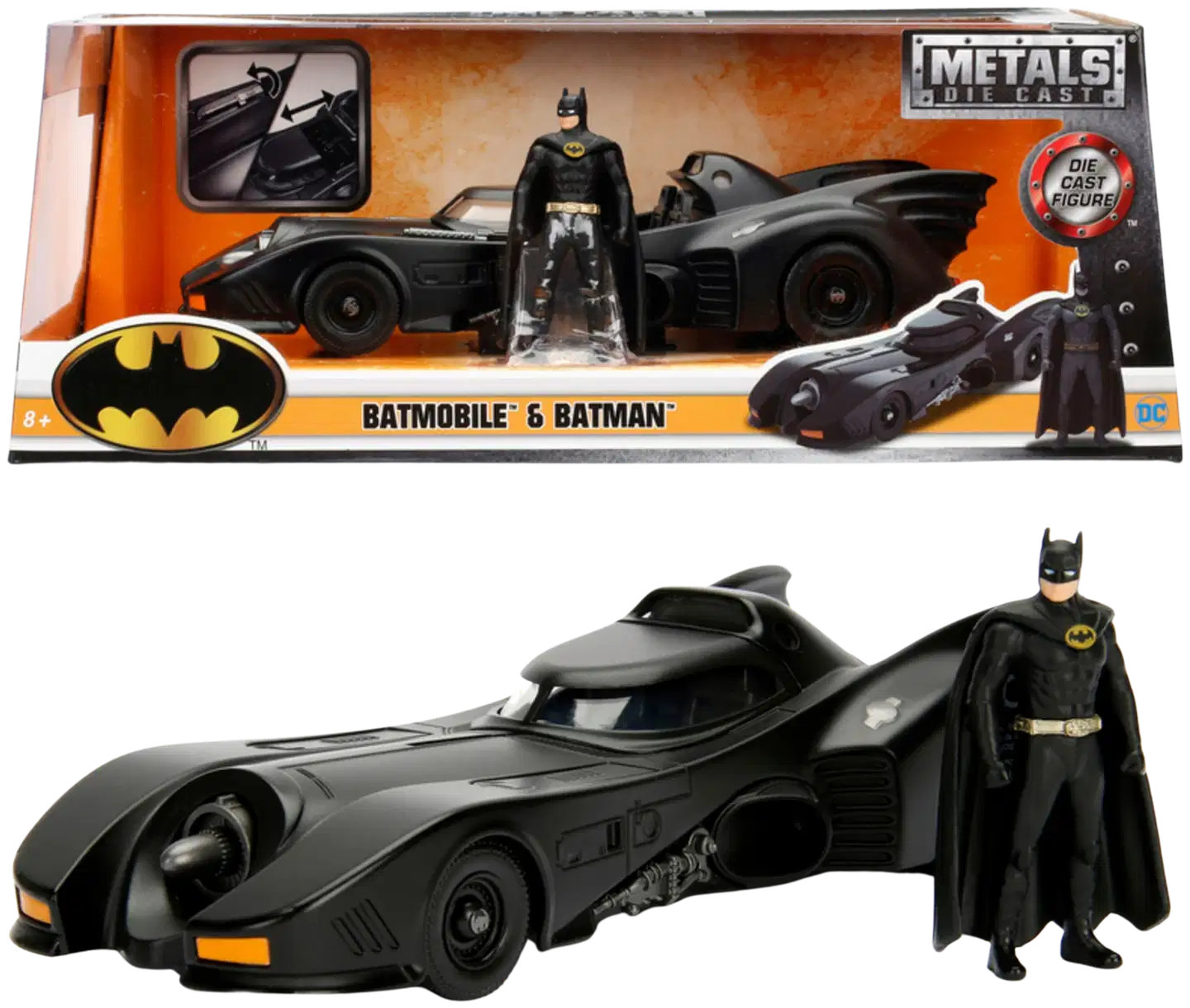 Jada Batman ja 1989 Batmobile, 22 cm, 1:24, die-cast - 1