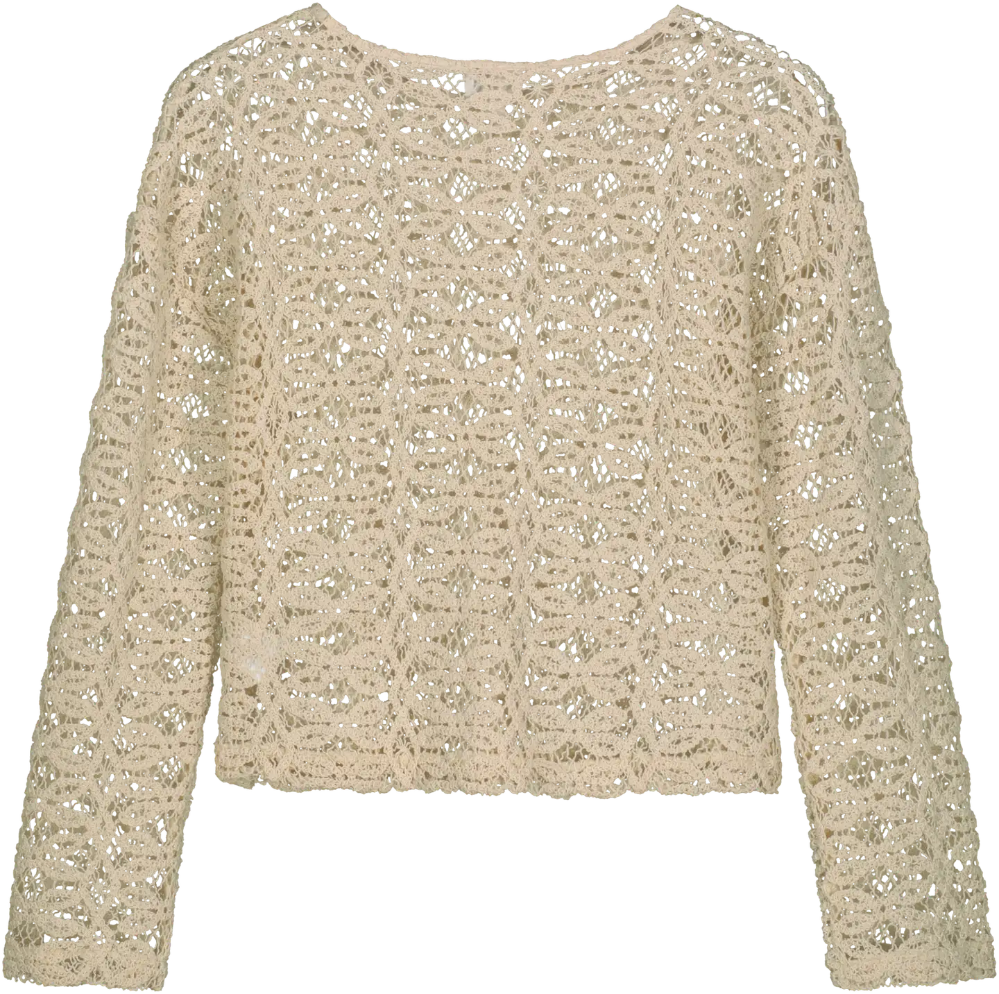 WKLY. naisten neulospusero crochet 213W280164 - ecru - 2