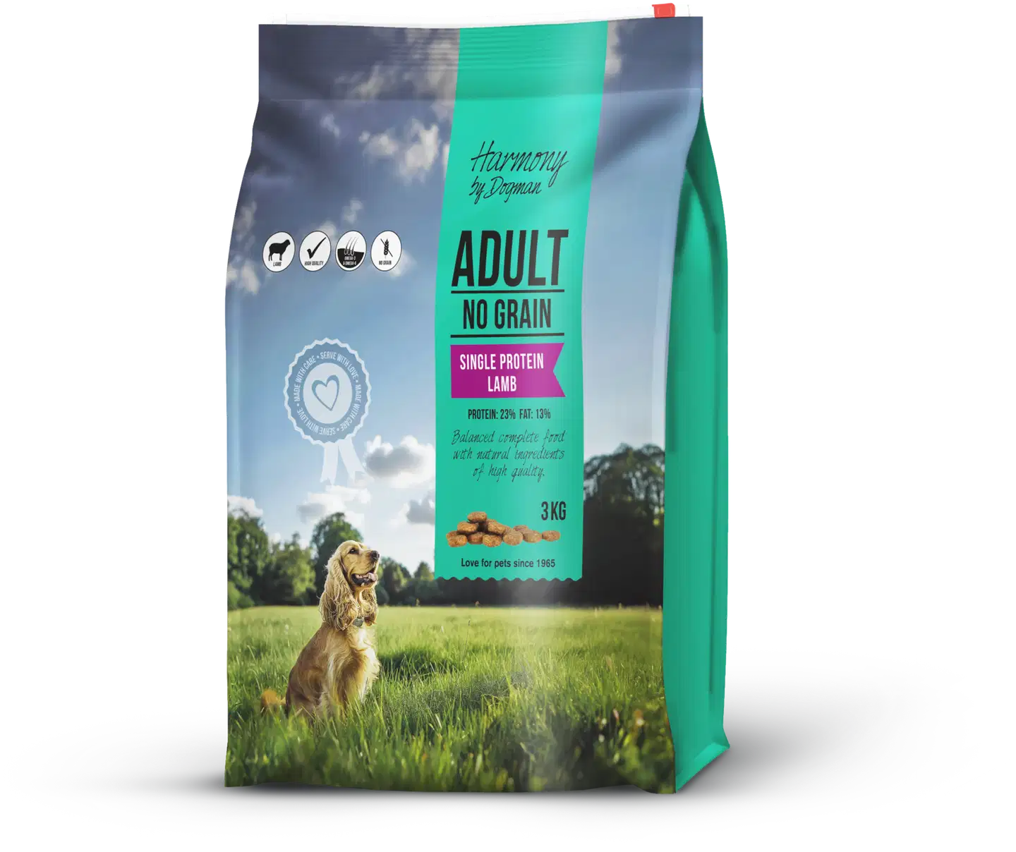 Dogman Harmony Adult Single Protein Lamb viljaton koiranruoka 3kg