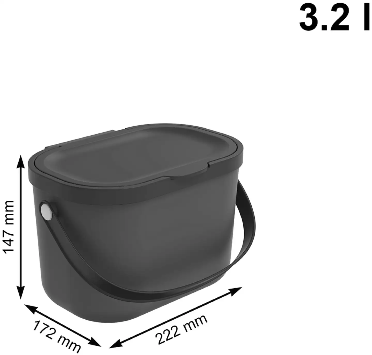 Rotho biojäteastia Albula 3,2 l - 2