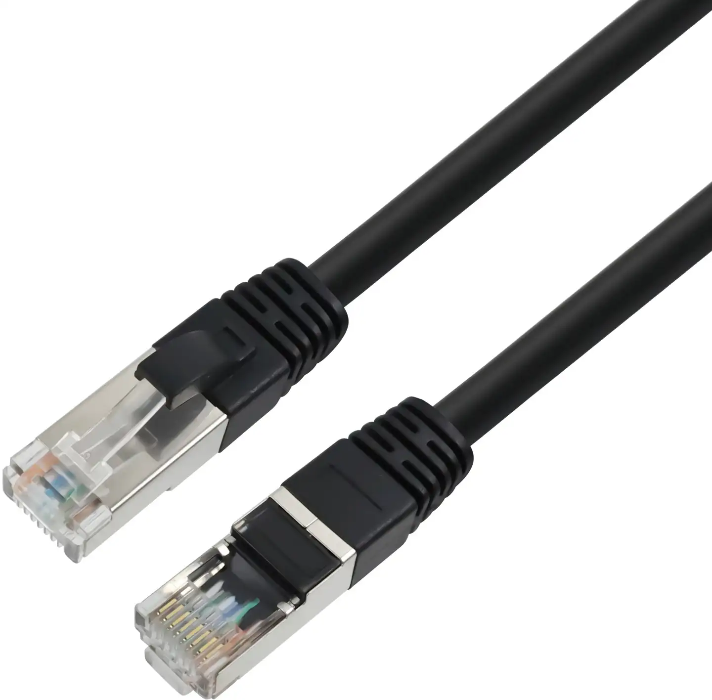 Wave S/FTP CAT6a Ethernet parikaapeli, 25cm, Musta - 3