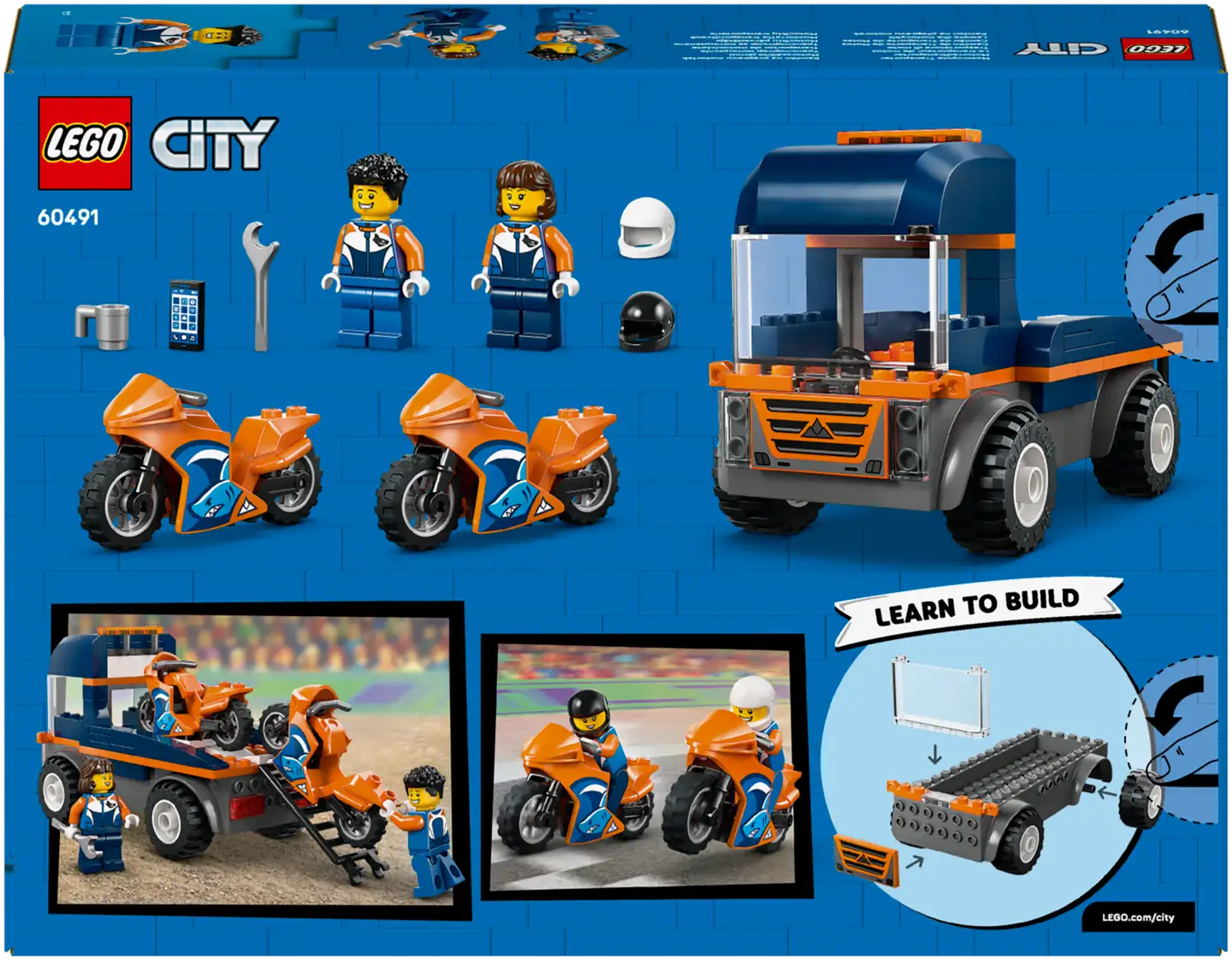 LEGO® City Great Vehicles 60491 Moottoripyörän kuljetusauto - 5