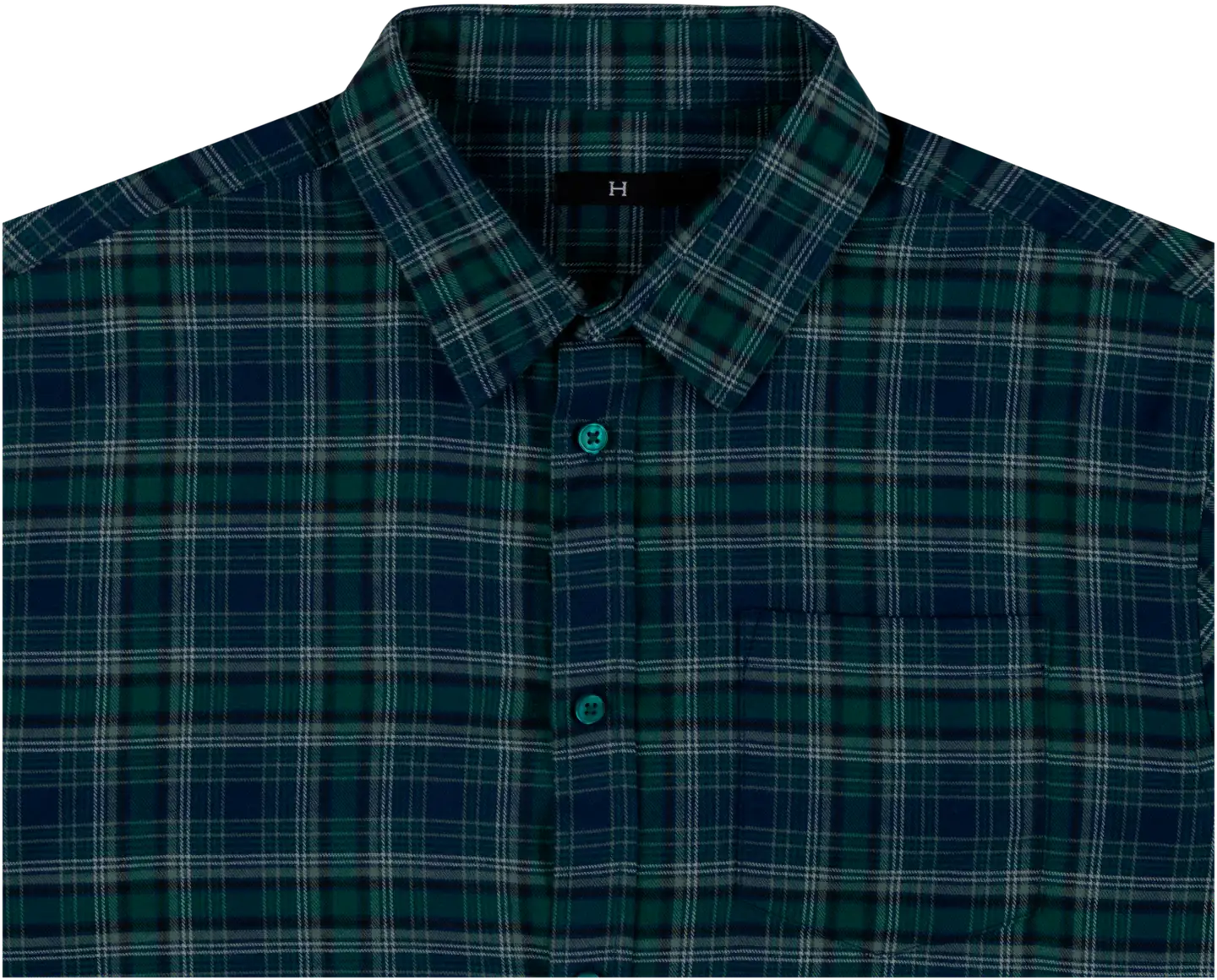 House miesten ruudullinen kauluspaita 194H282509 - Blue check - 3