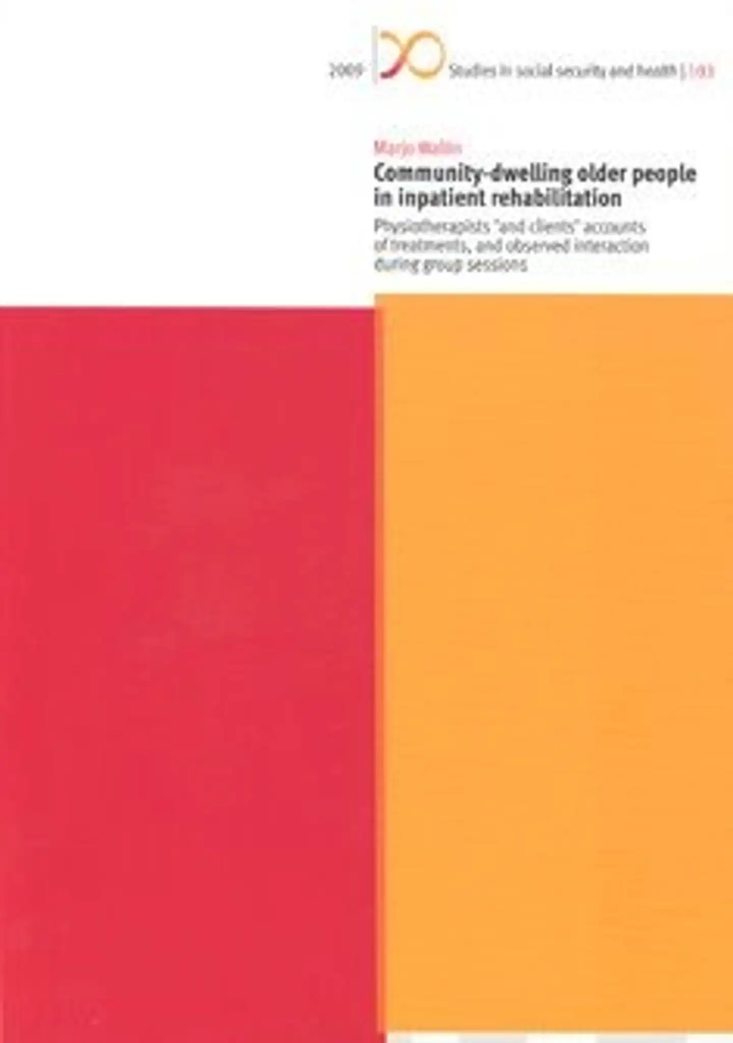 Wallin, Community-dwelling older people in inpatient rehabilition
