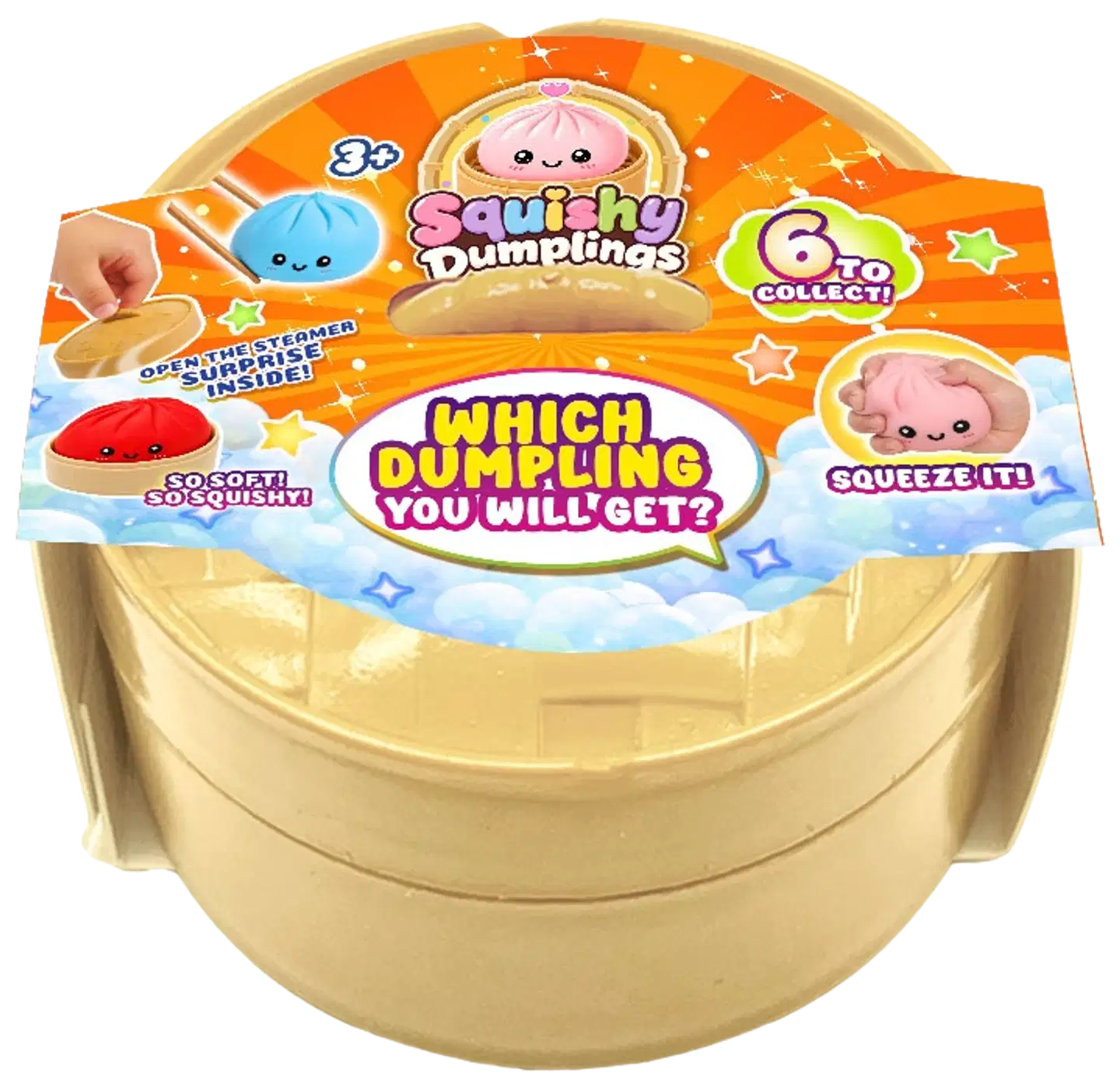 Squishy Dumplings puristeltava lelu 10 cm - 2