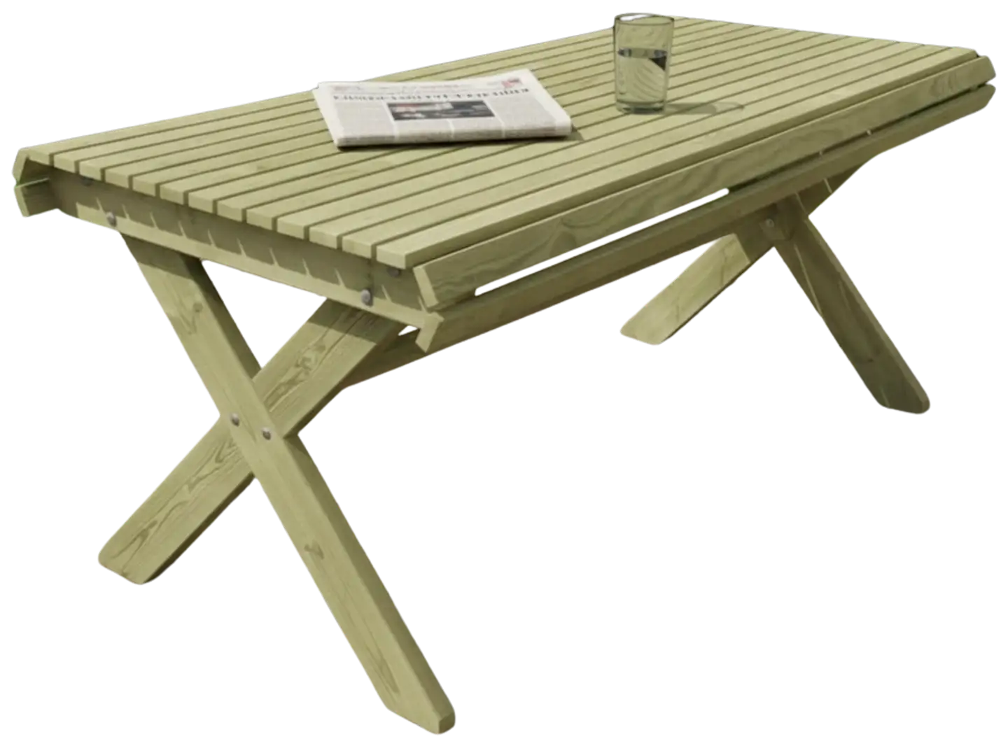 Tammiston Puu Pöytä Susanna 160cm kestopuu vihreä - 2