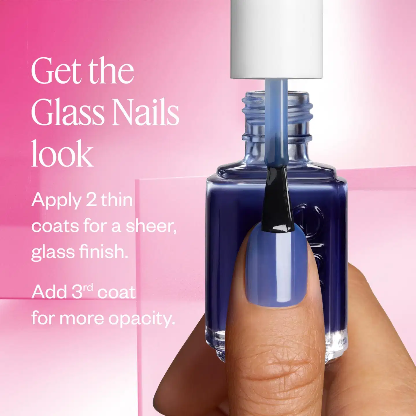 essie glass nails kynsilakka 25 crystal ball 13,5 ml - blue light - 3