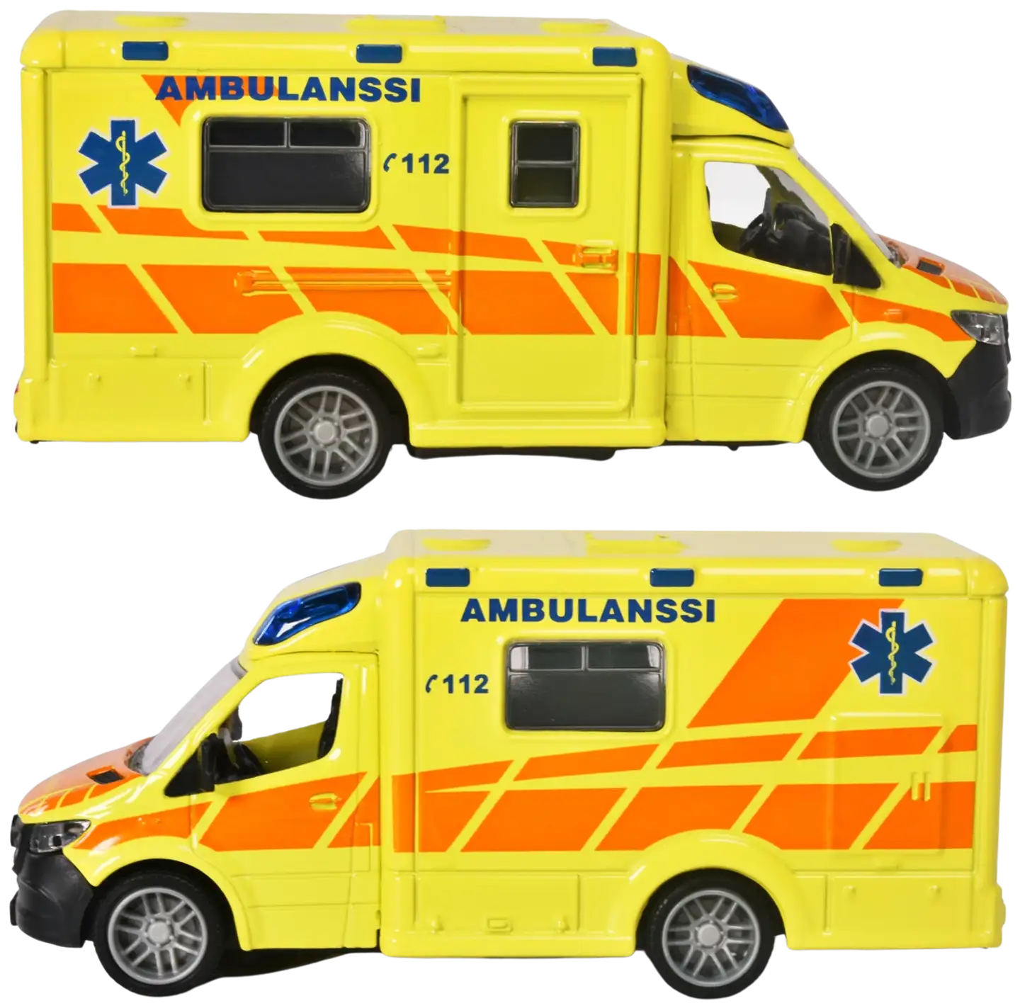 Majorette Grand Series Mercedes-Benz Sprinter, suomalainen ambulanssi, valo- ja äänitoiminto, 15 cm - 4