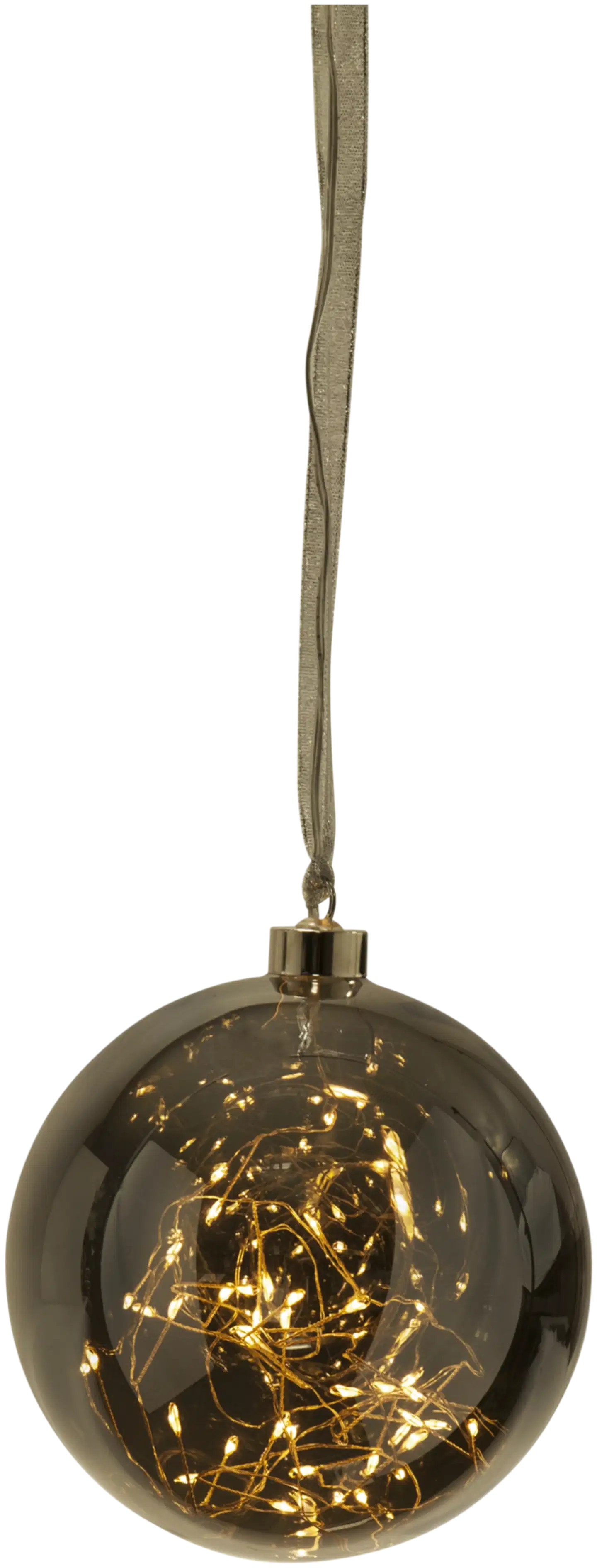 Star Trading Led-lasipallo Glow 15 cm, savulasi/hopea - 1