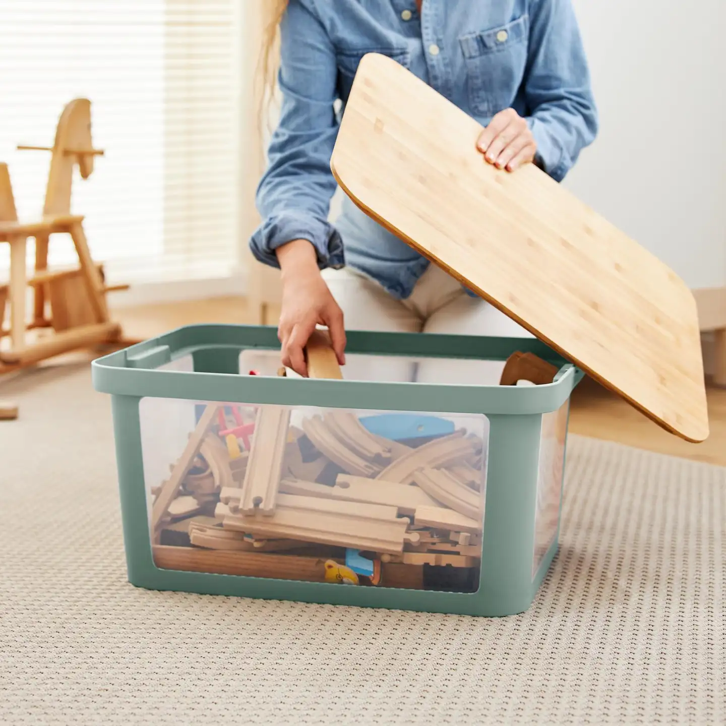 Rotho lastentarvikkeiden säilytyslaatikko PINA vihreä - 3