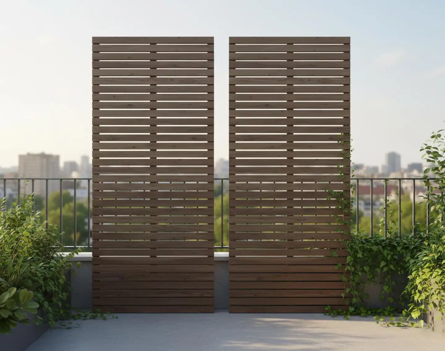 Miljöörakennus näkösuojaritilä vaaka 179X80X3cm tummanharmaa - 4