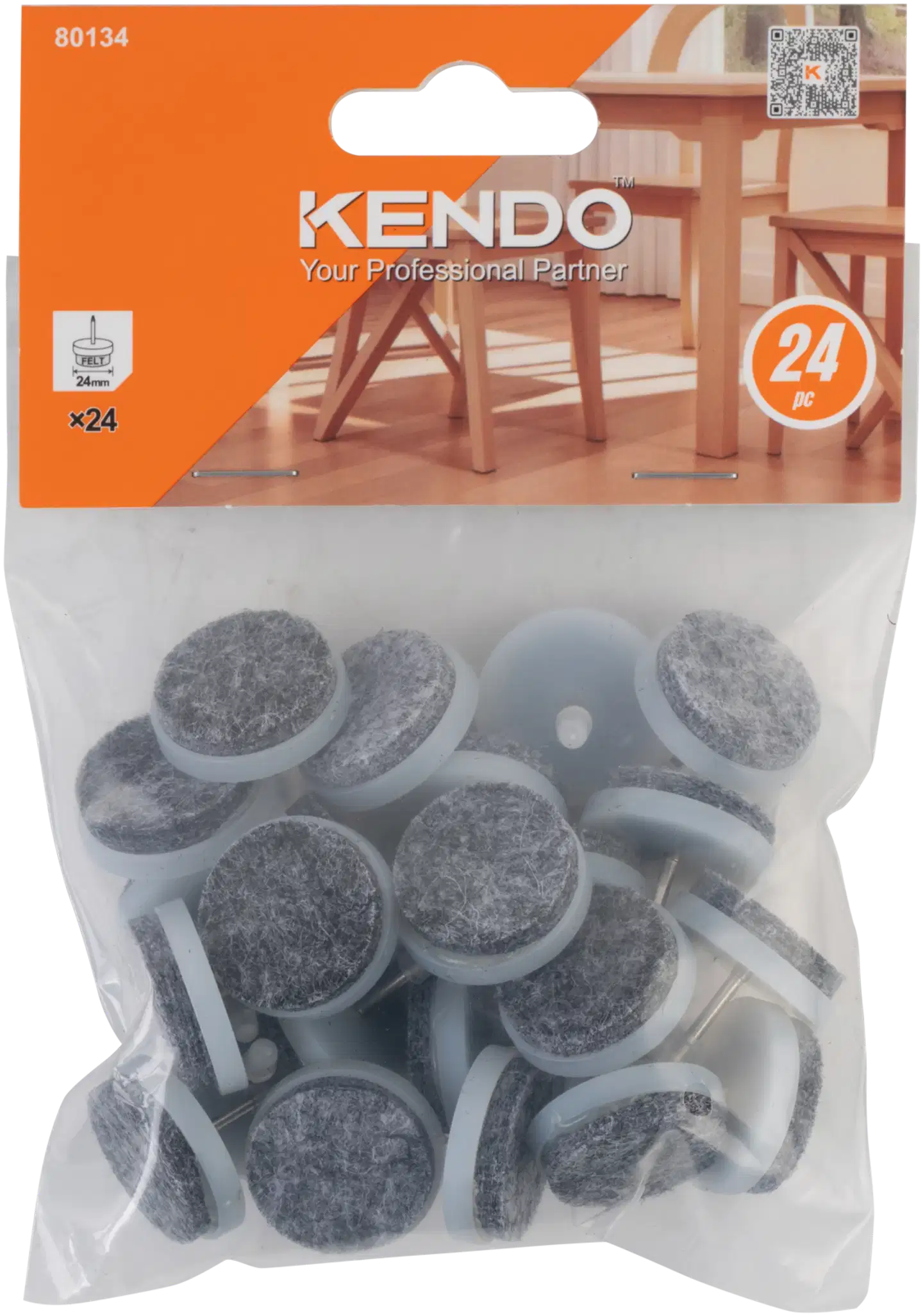 Kendo huopatassu naula 24 mm 24 kpl, valkoinen - 1