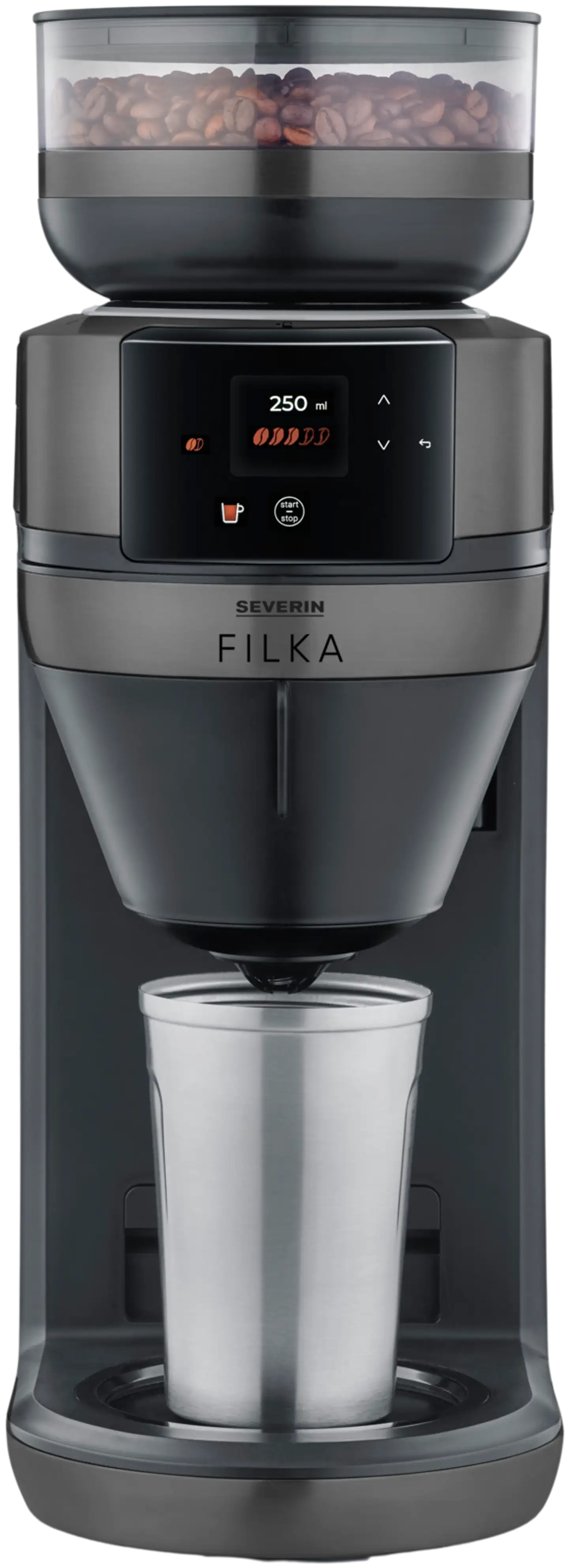 Severin kahvinkeitin termoskannulla KA4855 Filka Dark Inox - 3