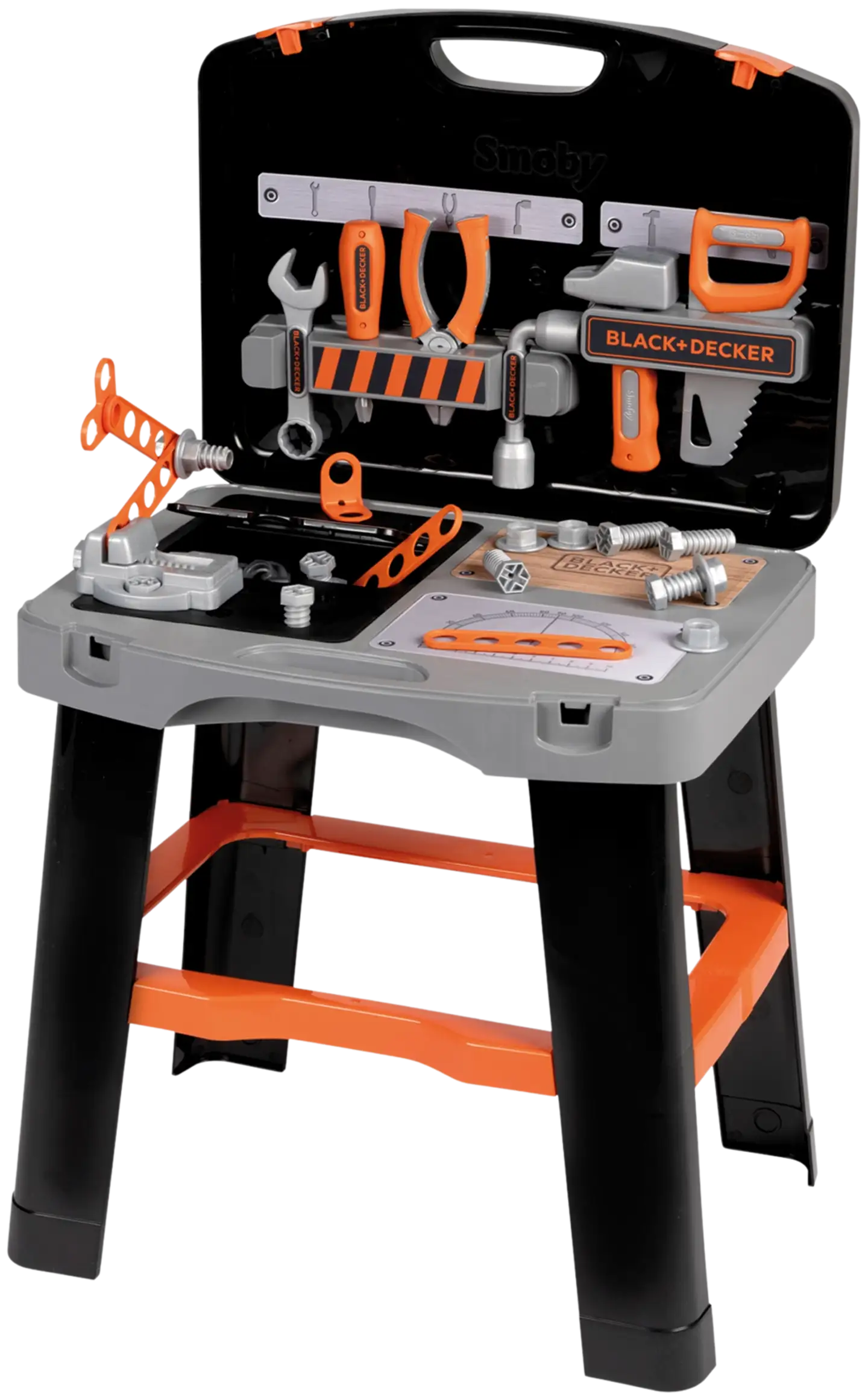 Smoby Black+Decker Bricolo Smart, koottava työkalupenkki leikkeihin - 1
