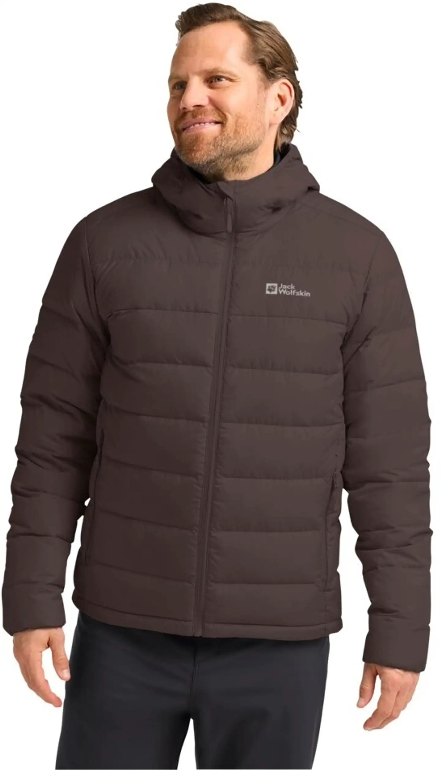 Jack Wolfskin miesten untuvatakki Ather Down Hoody - Peat - 4