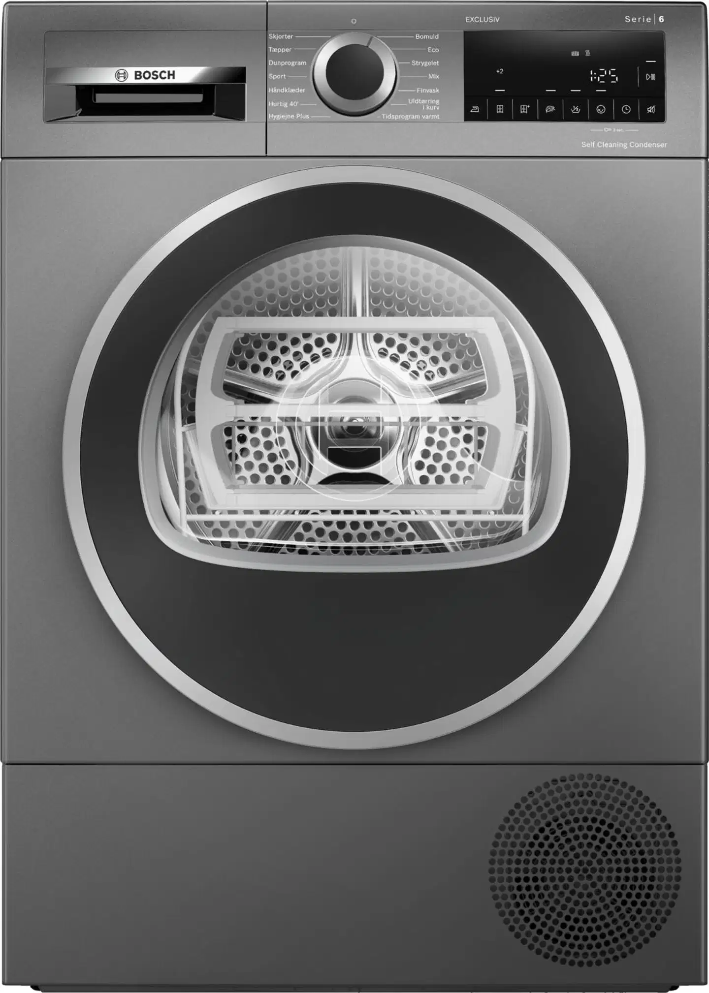 Bosch Serie 6 lämpöpumppukuivausrumpu 9 kg antrasiittiharmaa - 1