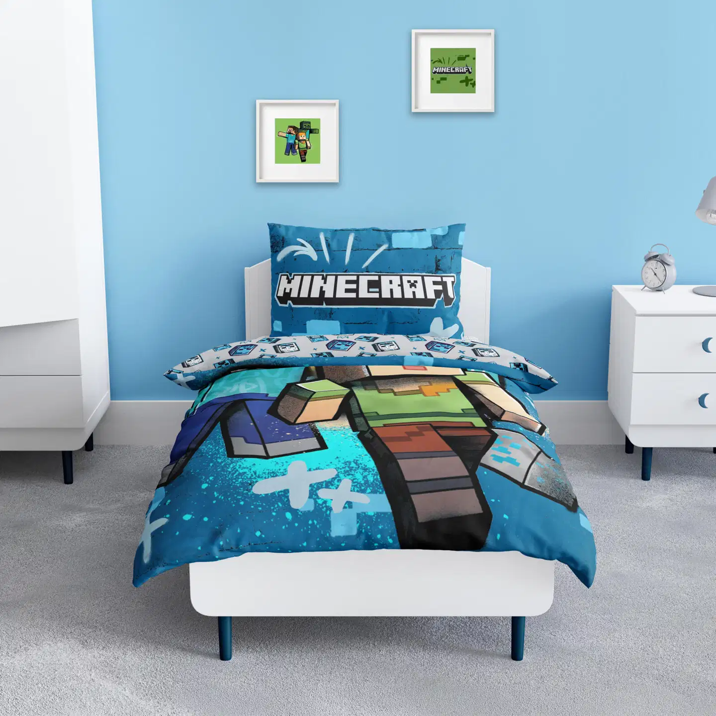 Lasten pussilakanasetti Minecraft 150x210+50x60 cm - 3