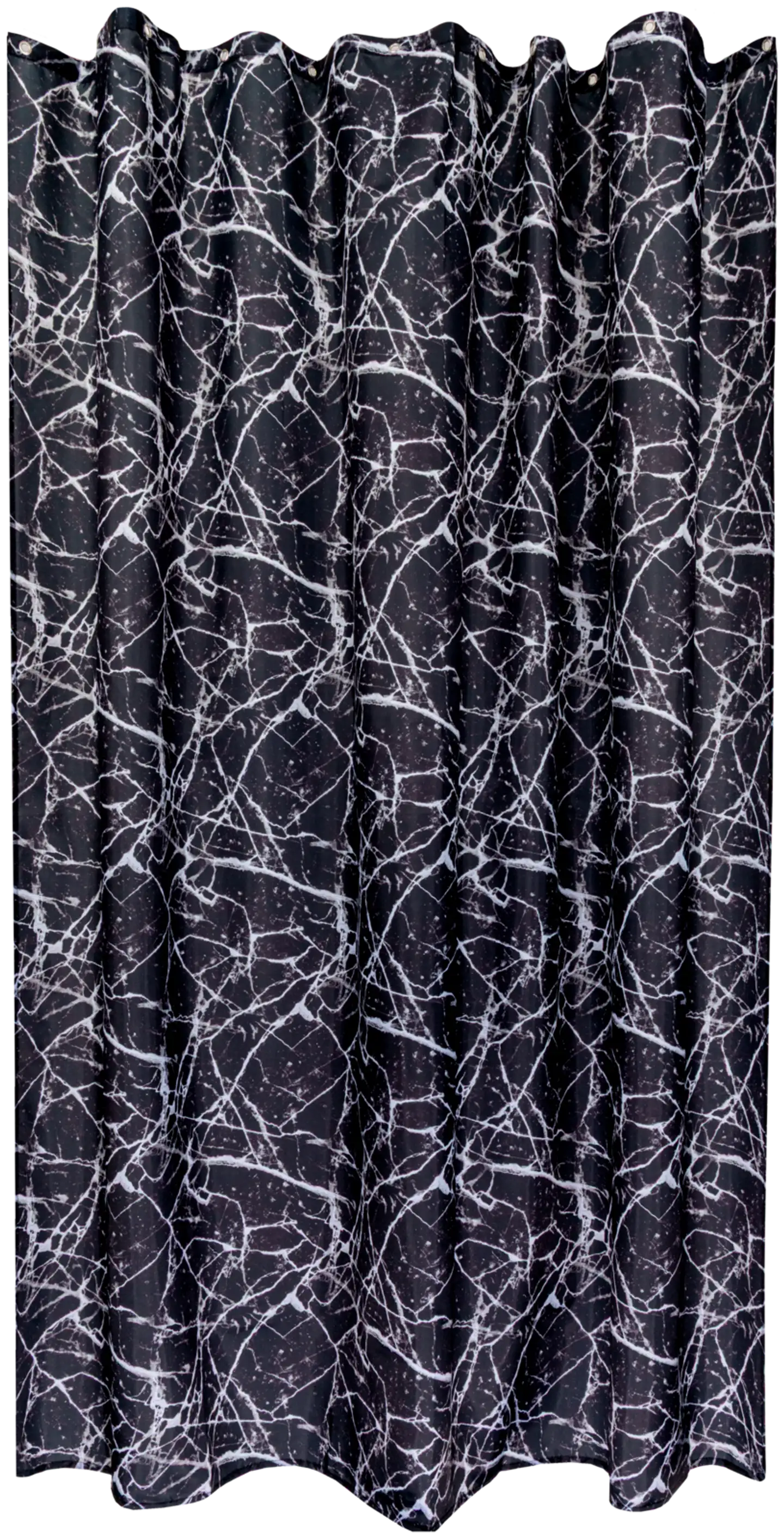 House suihkuverho Marble 180x200 cm, mustavalkoinen - 1