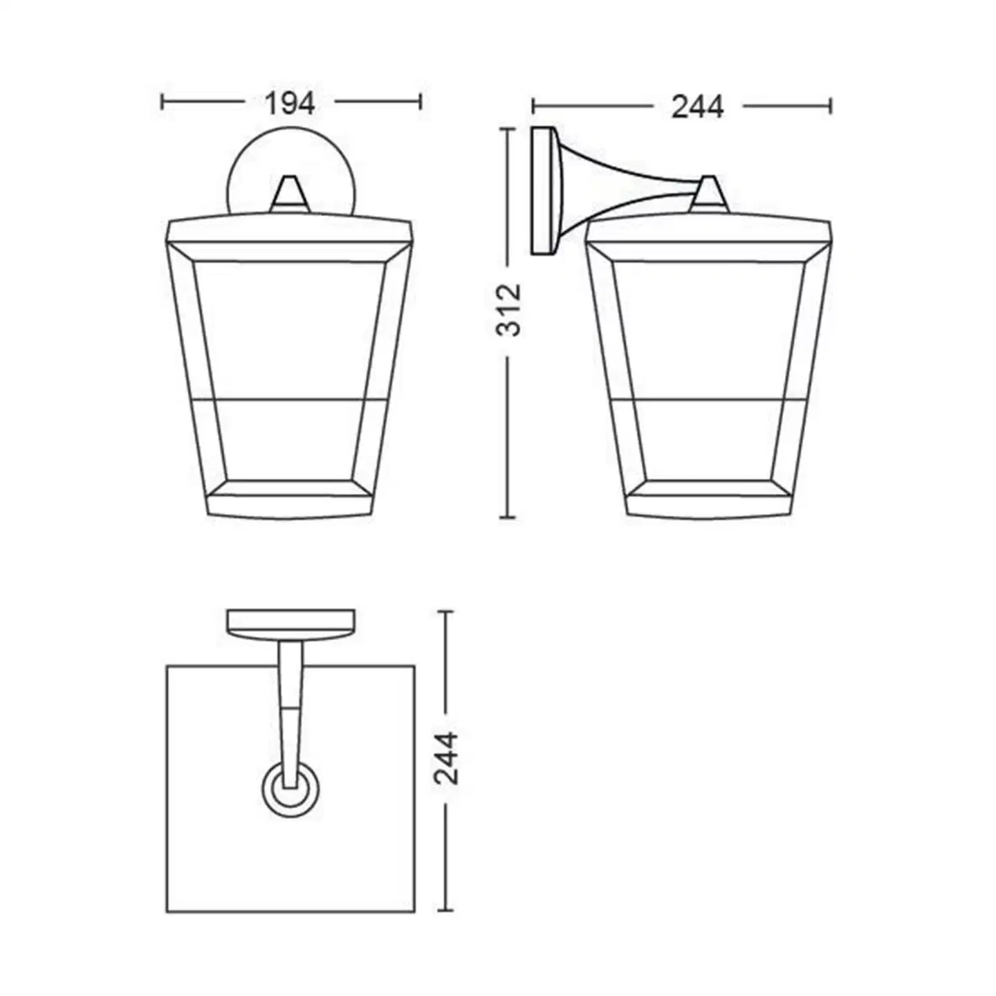 Philips Hue Econic -seinävalaisin ulkokäyttöön 15W 2000-6500K 1140LM säädettävä - 3