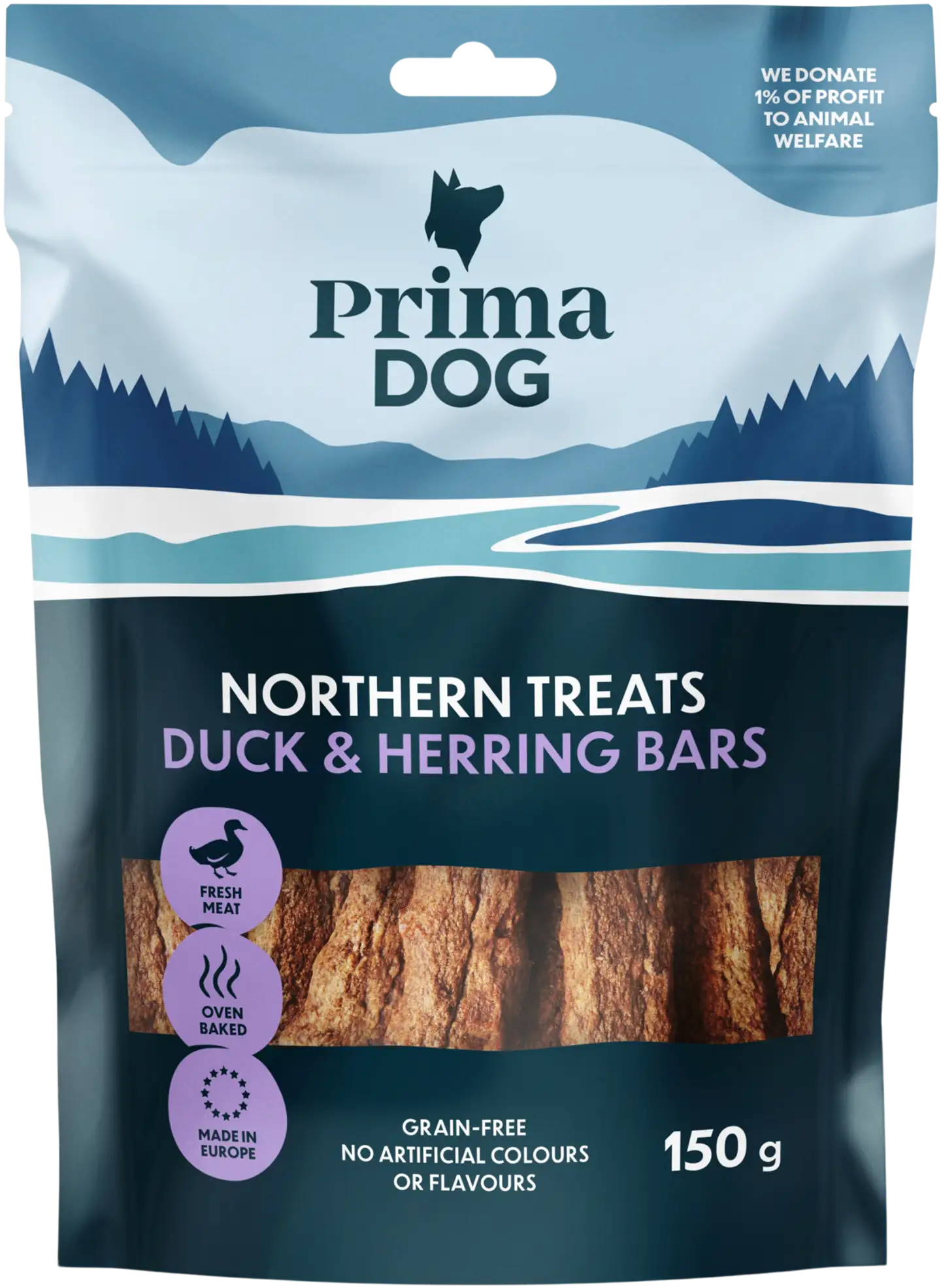 PrimaDog Northern Treats Ankka-sillitanko 150 g