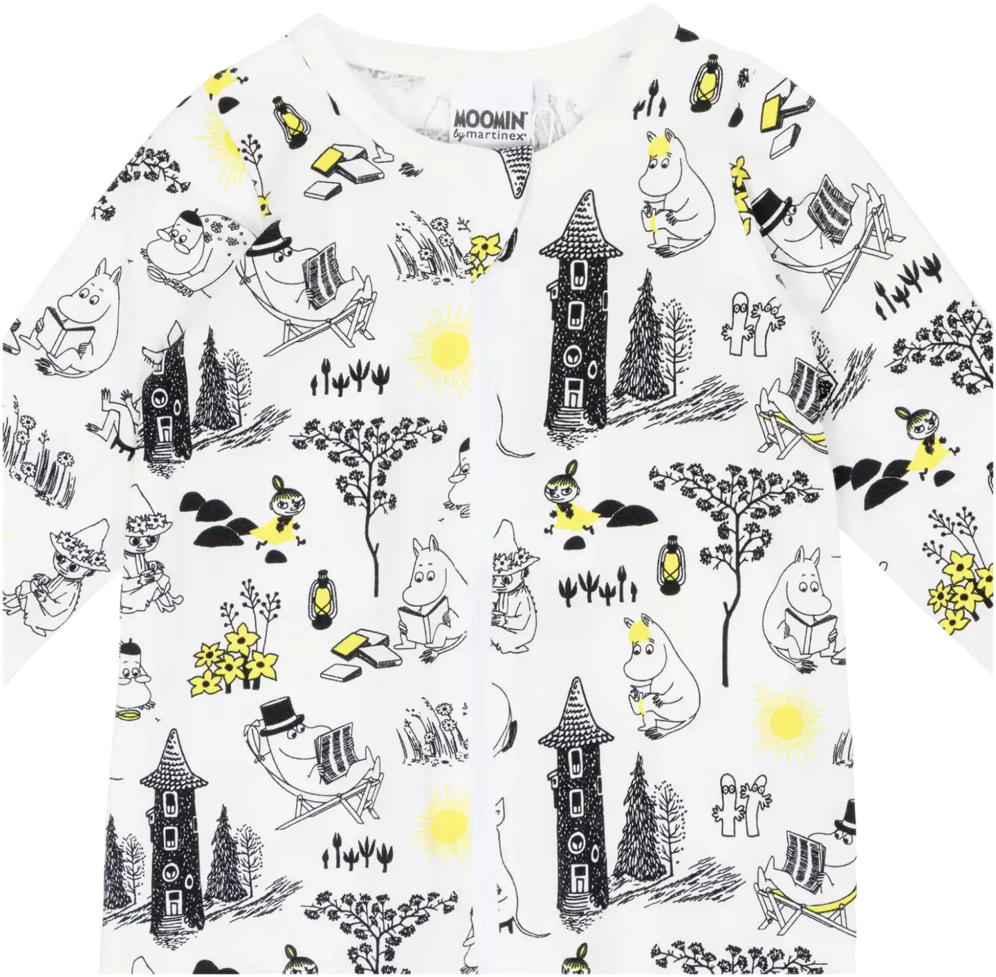 Muumi vauvojen pyjama Laiskottelu 591085 - Mustavalkoinen - 2