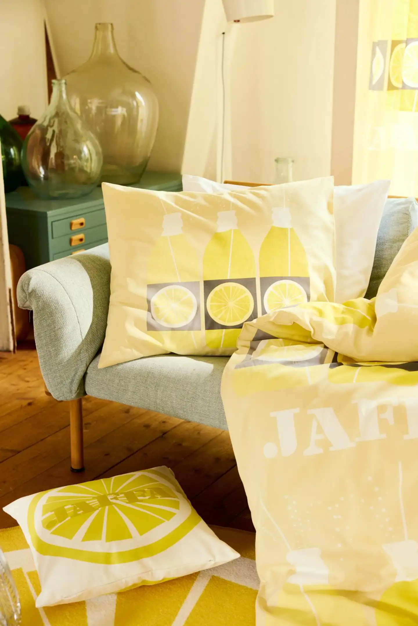 Vallila pussilakanasetti Jaffa 150x210 cm keltainen - 2