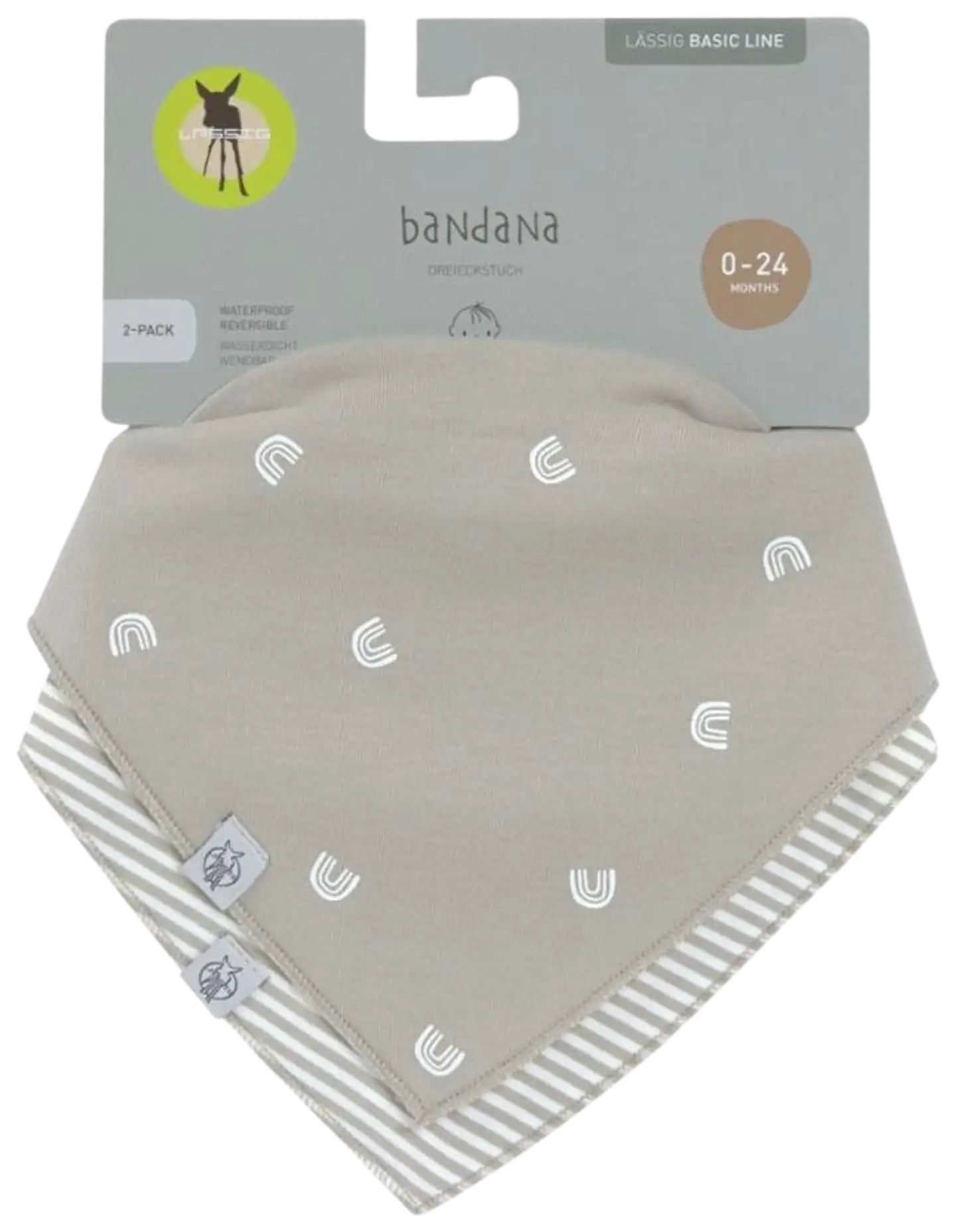 Lässig kuolalappu 2-pack Rainbow - 4