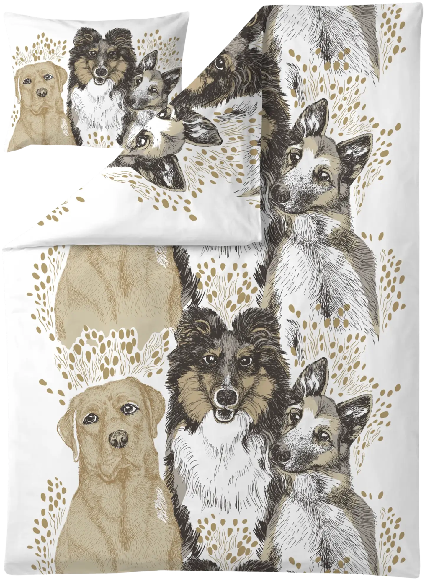 Vallila pussilakanasetti Ystävykset 150x210 cm beige - 1