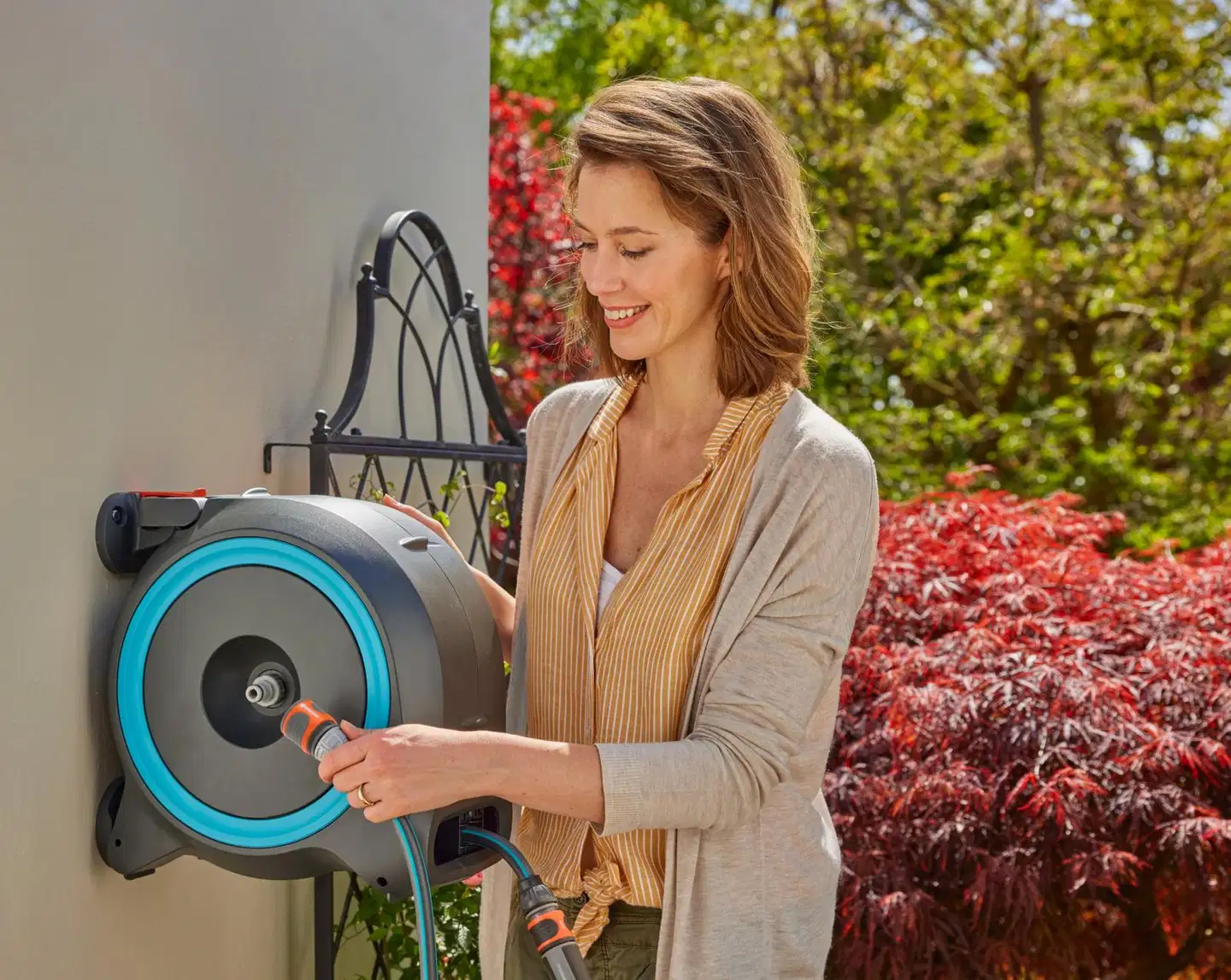 GARDENA  Letkukela Dual Manual M 20 m, seinäkiinnitys / siirrettävä - 4