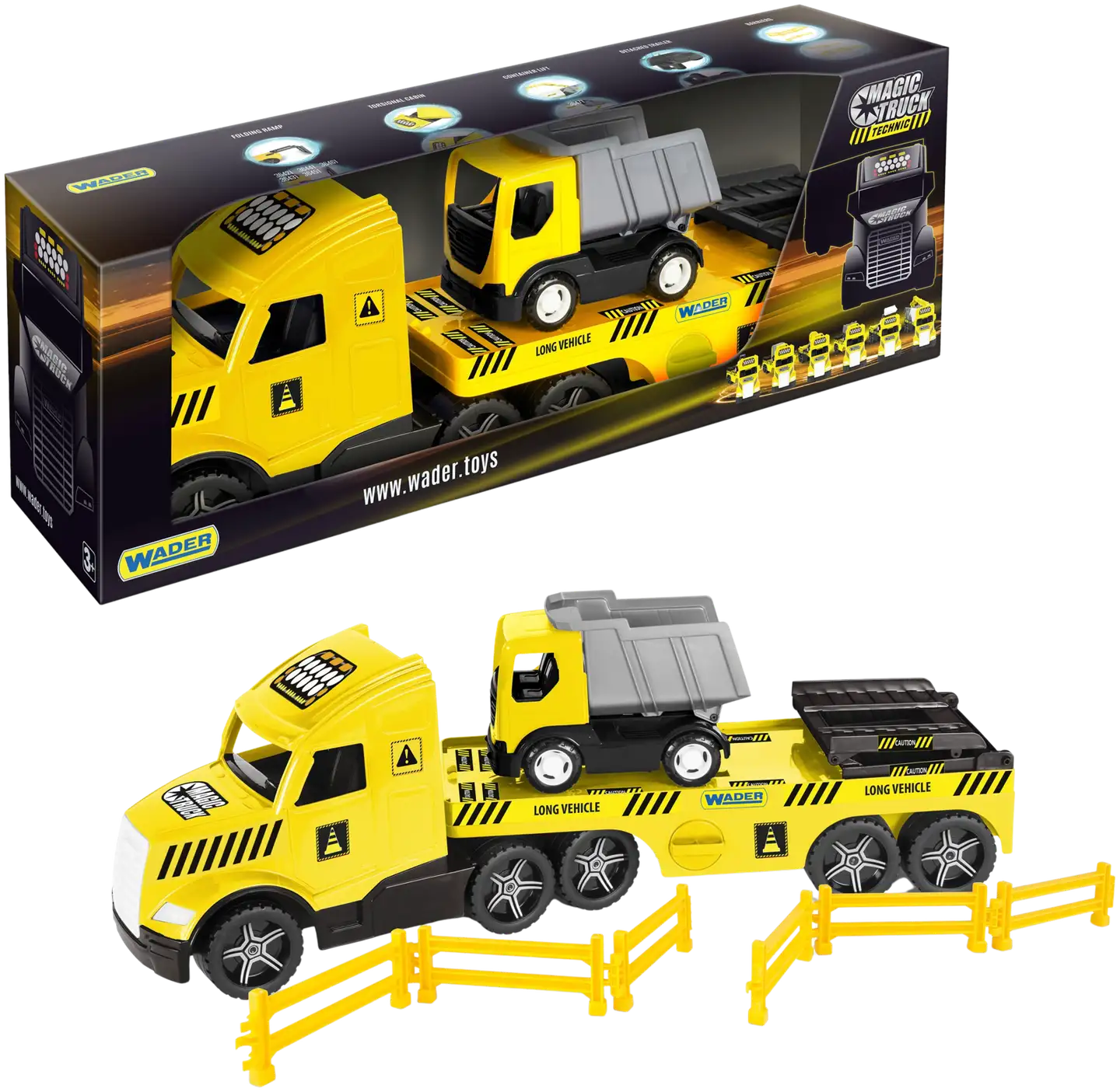Wader Magic Truck Technic Lavettirekka Ja Ajoneuvo - 1