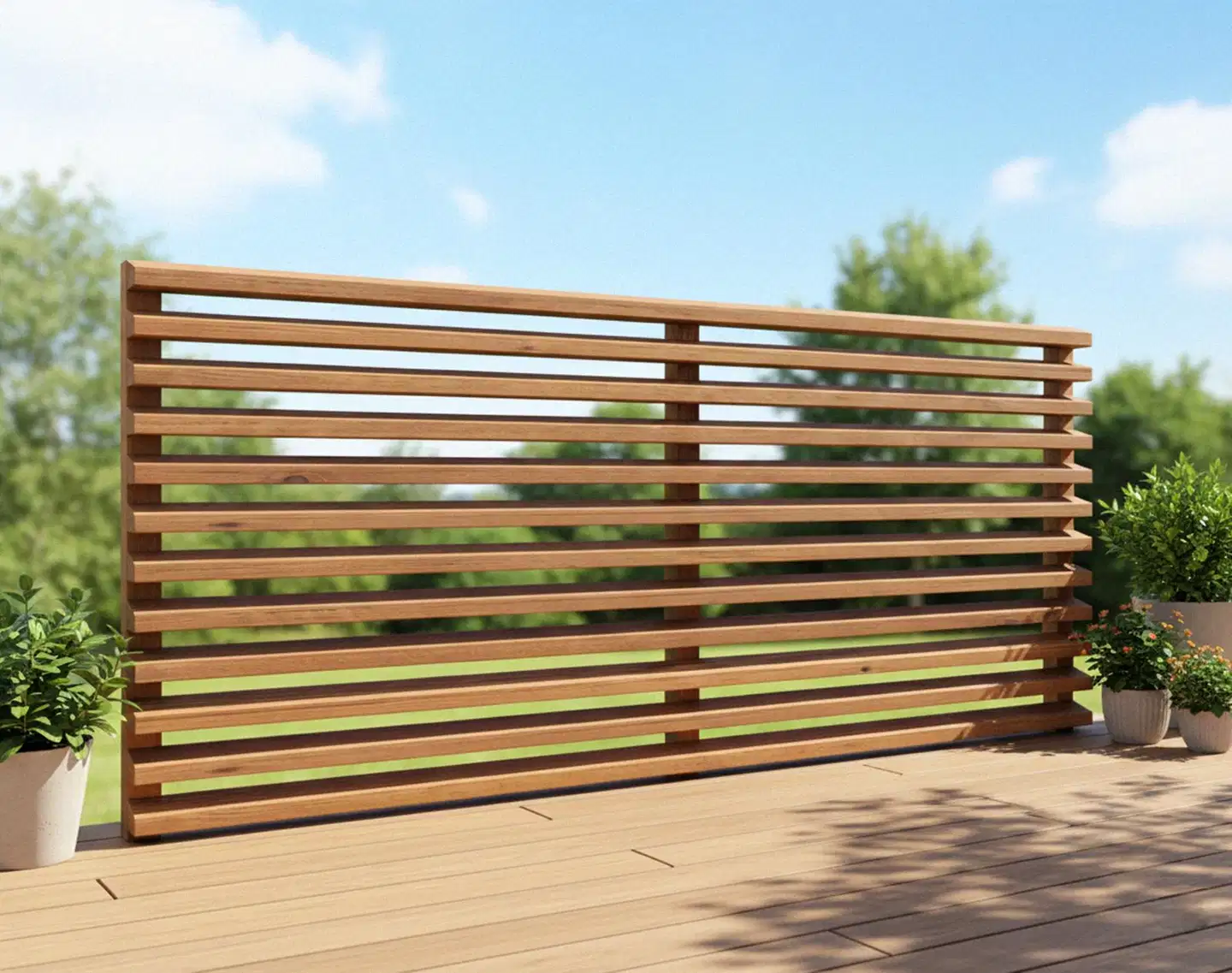 Miljöörakennus aitaelementti ruskea 180 x 80 x 7 cm - 7