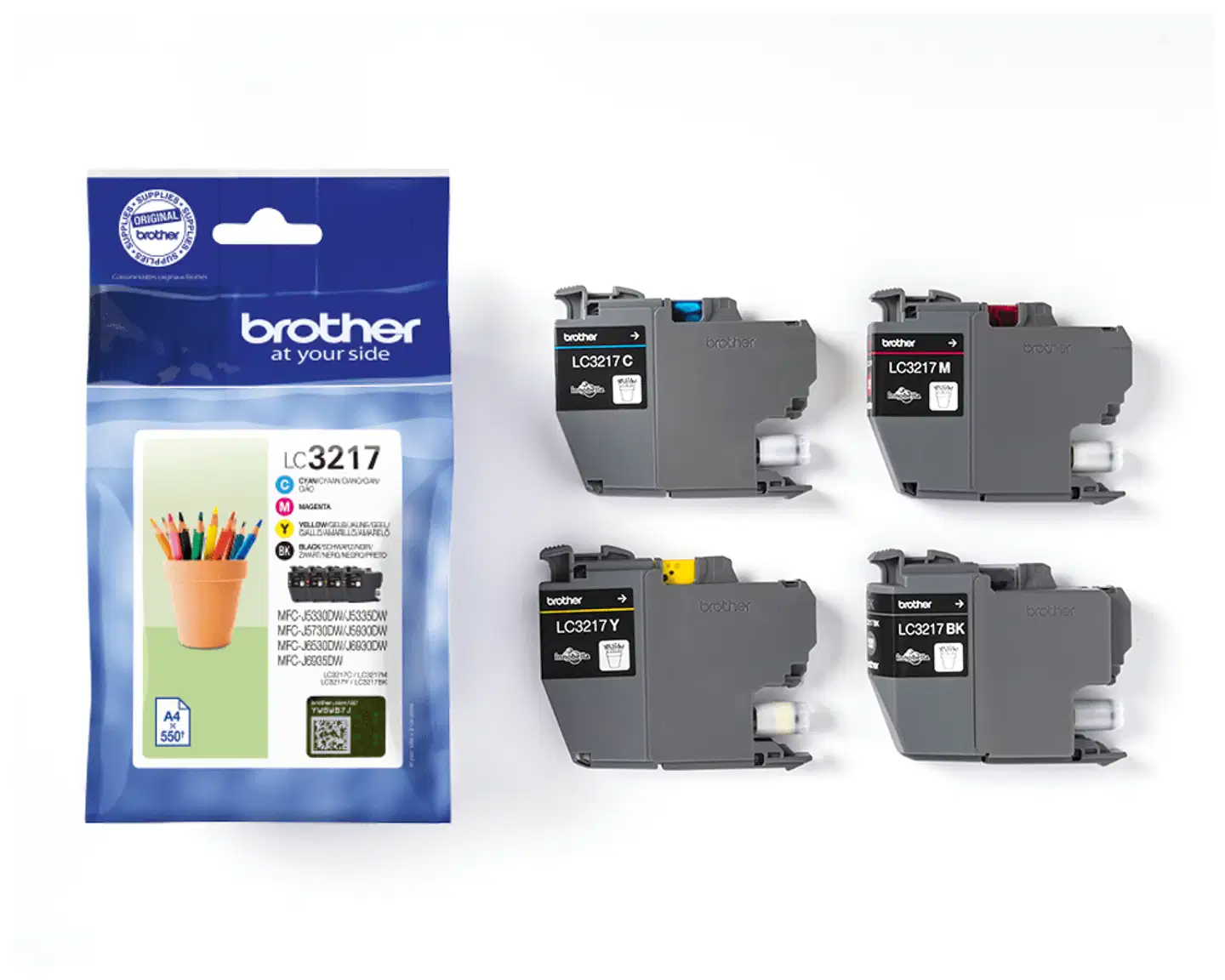 Brother mustekasetti LC3217VAL BK/C/M/Y - 3