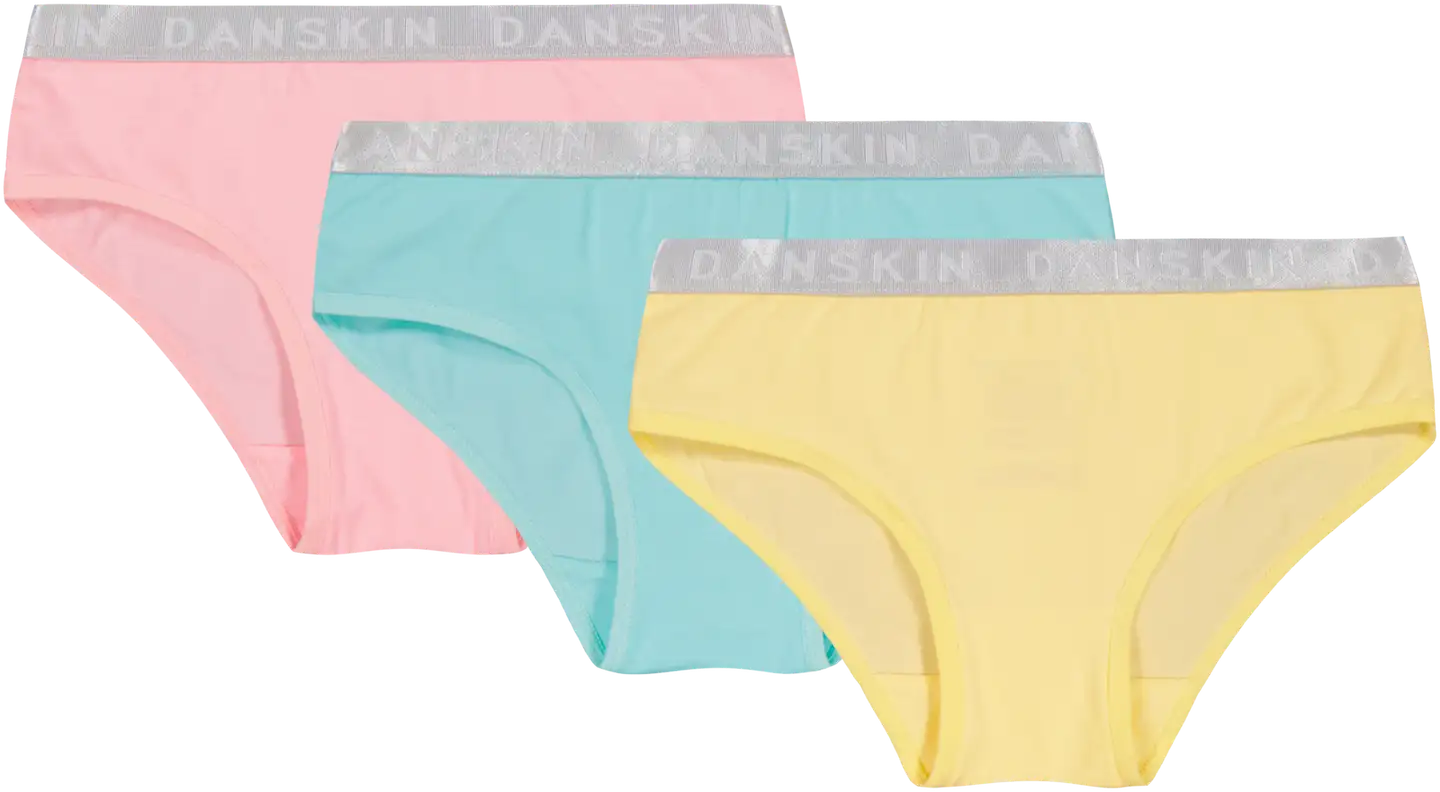 Danskin lasten alushousut 93771 3-pack - Yellow/pink/green - 1