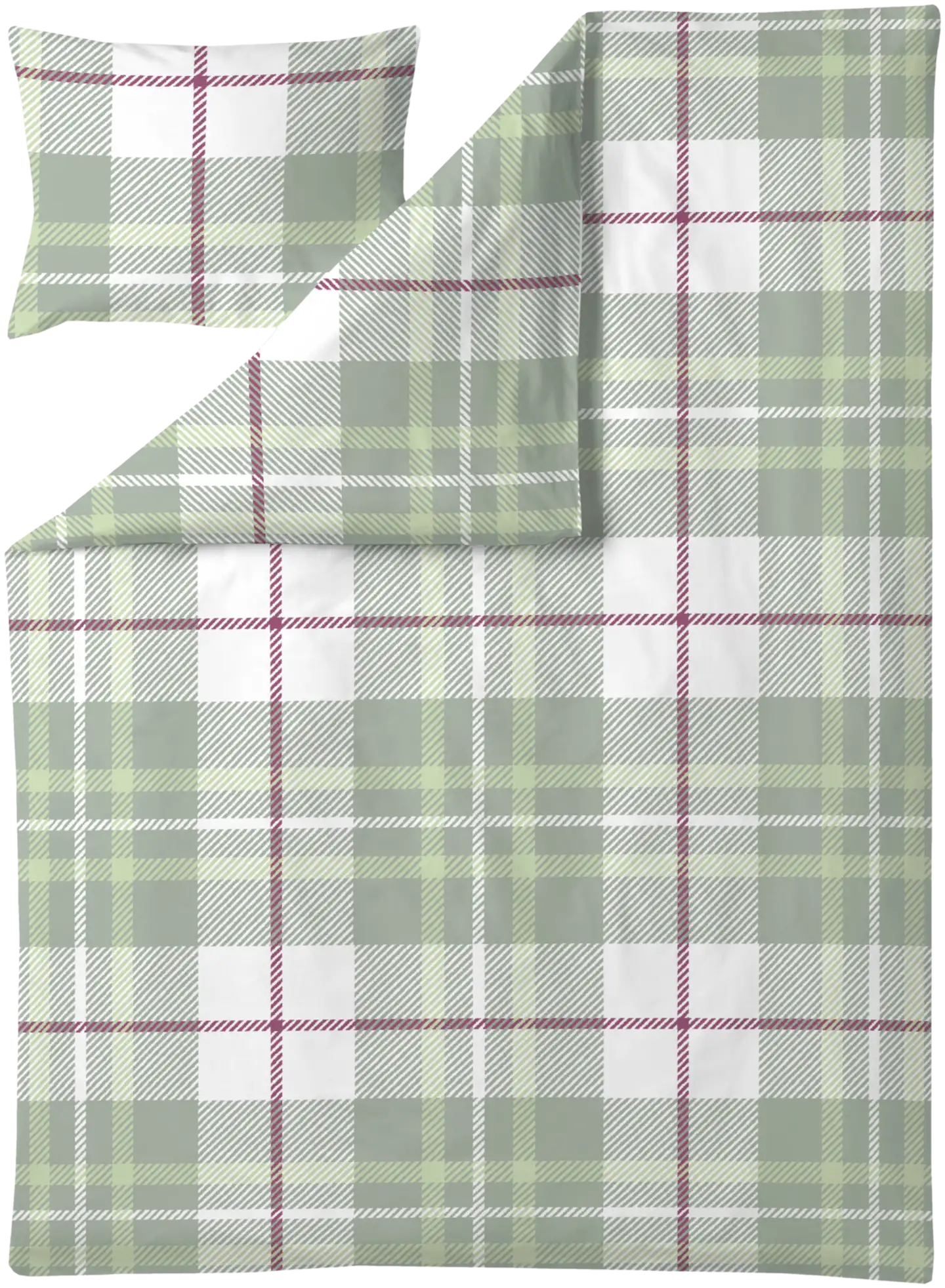 Finlayson pussilakanasetti Gingham 150X210+50X60 vihreä-malva