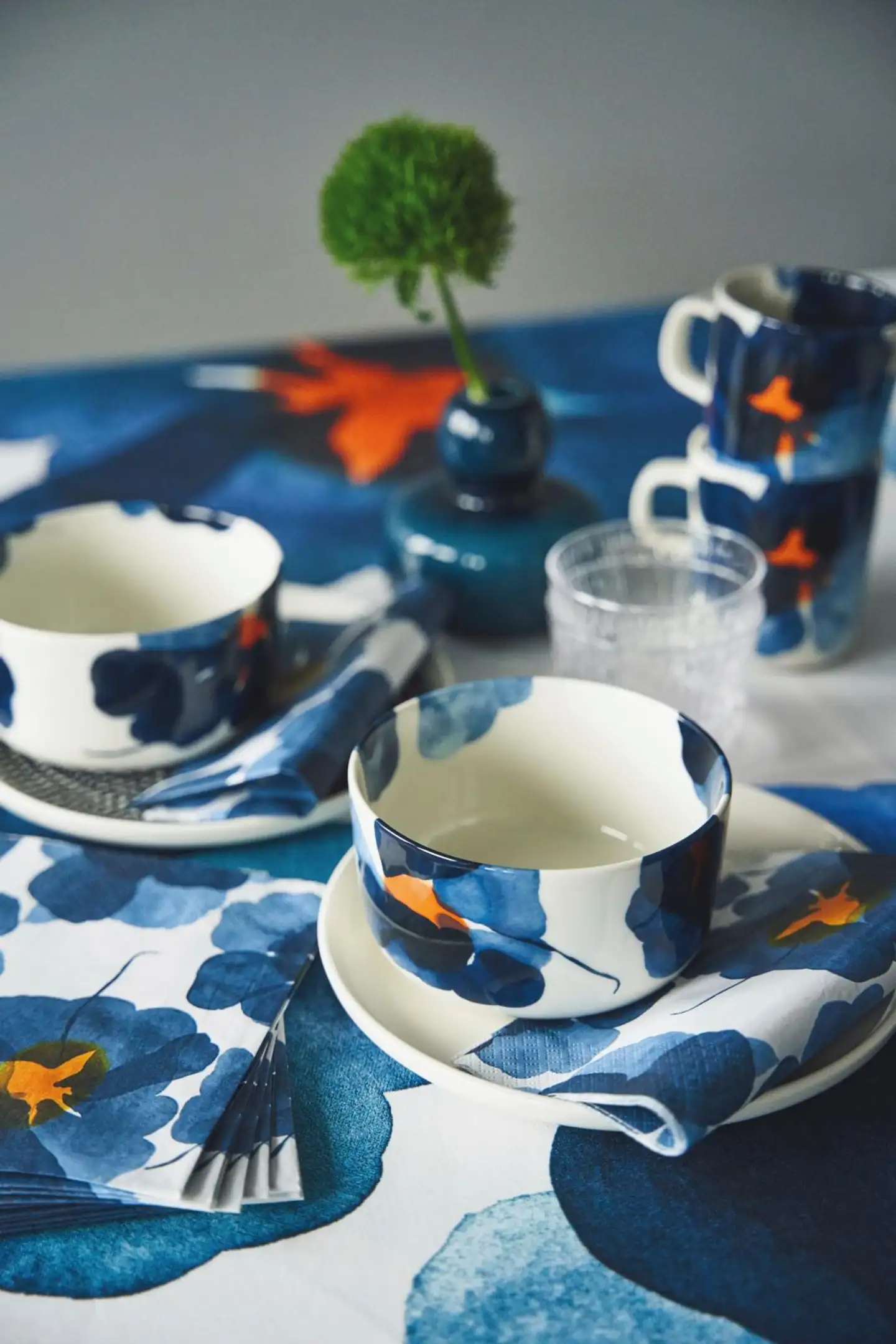 Marimekko Valssi sininen lautasliina 20kpl/33cm - 2