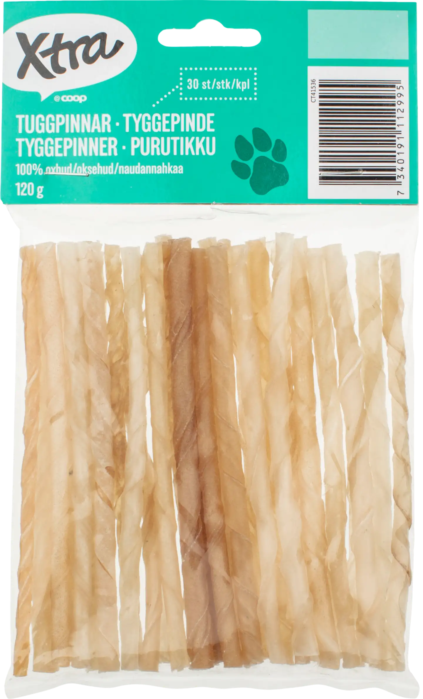 Xtra koiran purutikku 30 kpl 120 g