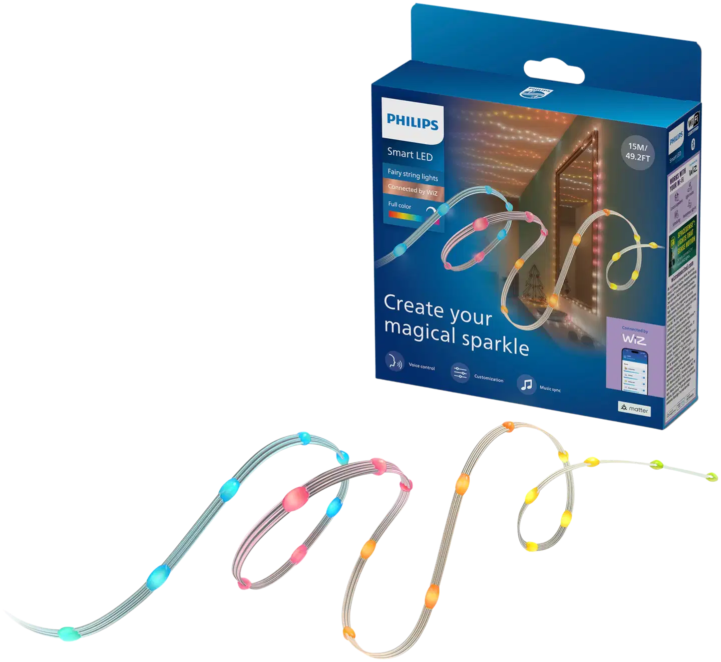 Philips Smart Lighting RGBIC Fairy-valosarja 15m - 1