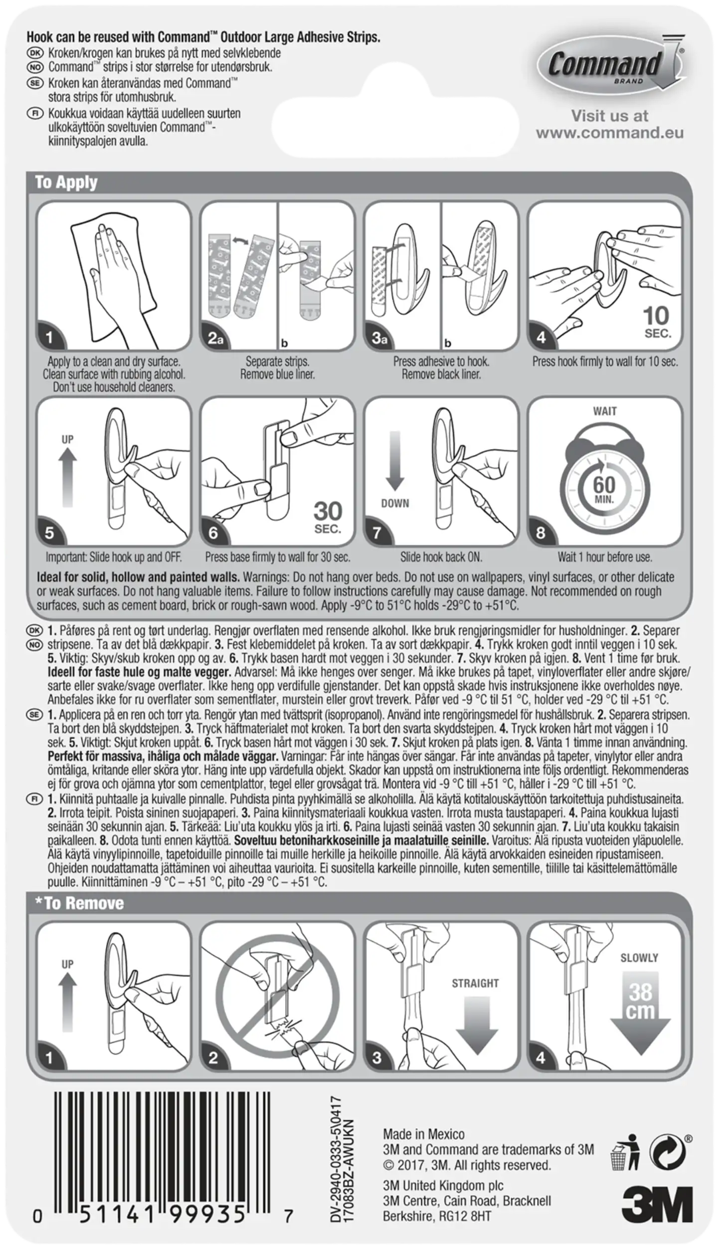 Command™ iso pronssinvärinen designmetallikoukku ulkokäyttöön, 17083BZ-AW - 8