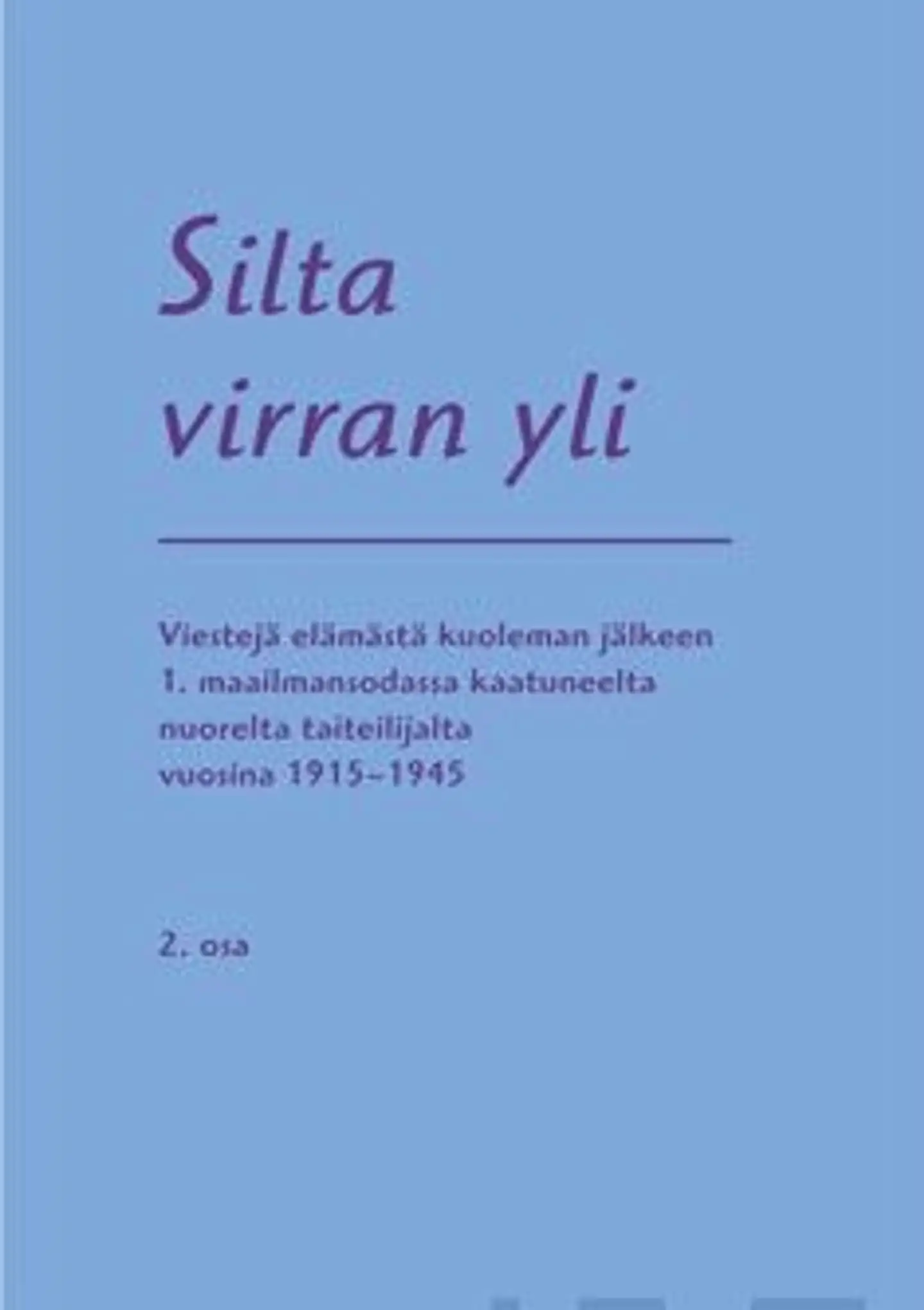 Silta virran yli - Osa 2 :  Ensimmäisessä maailmansodassa kaatuneen nuoren taiteilijan viestejä elämästä kuoleman jälkeen 1915-1945