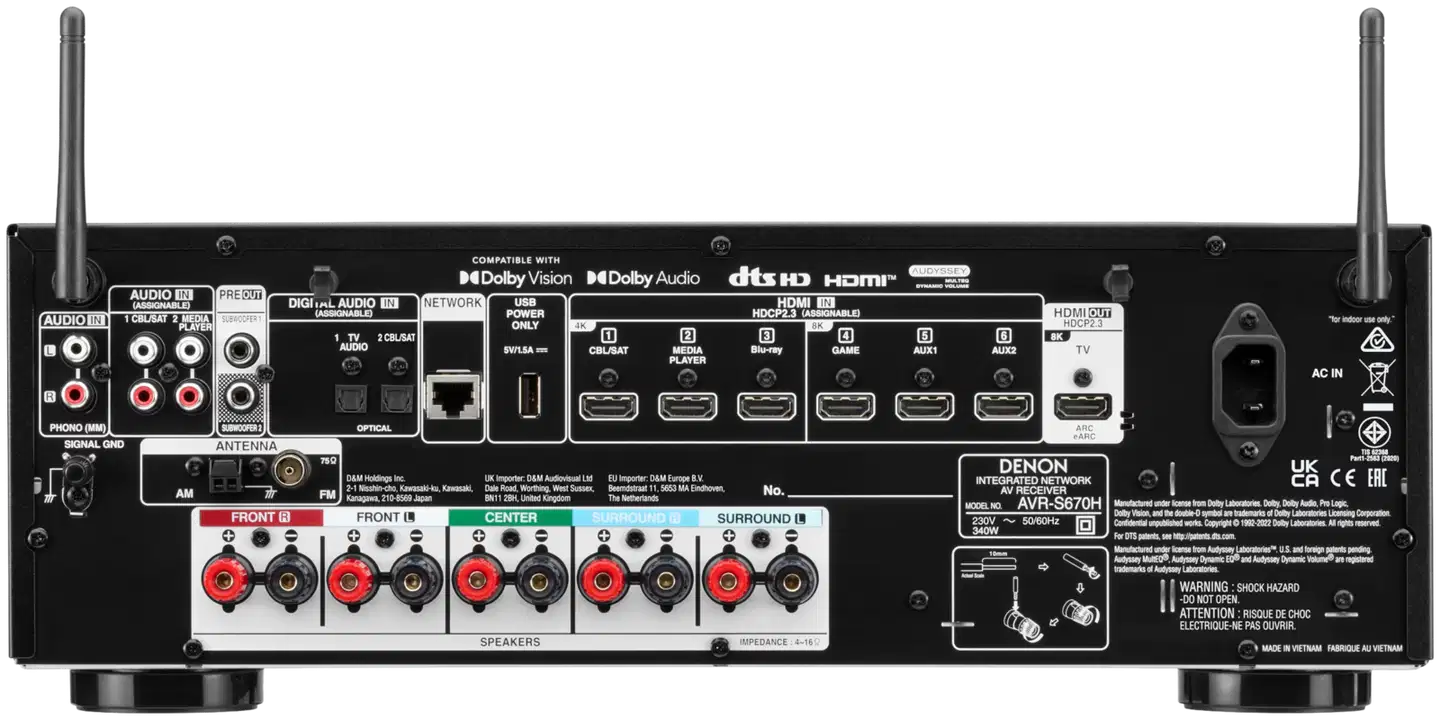Denon AV-vahvistin HEOS AVR-S670H - 2