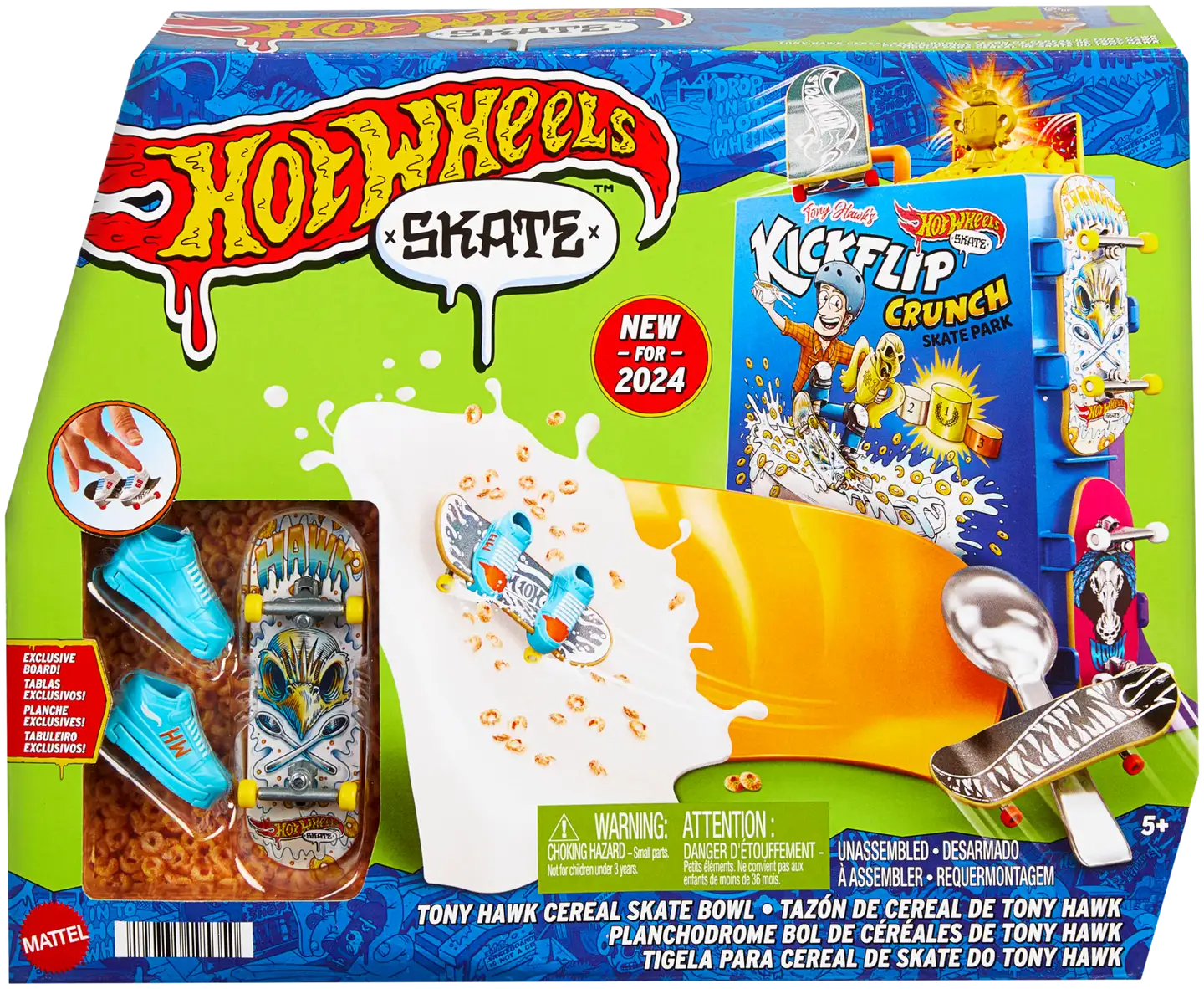 Hot Wheels Skate Tony Hawk Cereal Skate Bowl -sormiskeittisetti - 1