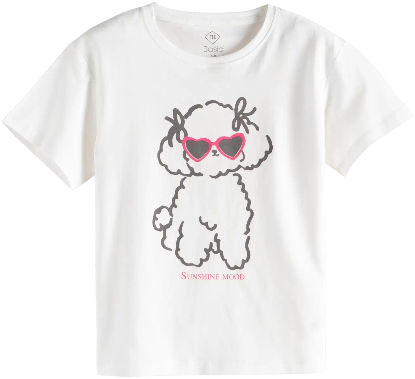 TEX BASIC lasten t-paita koira I276628 - white 2 - 3