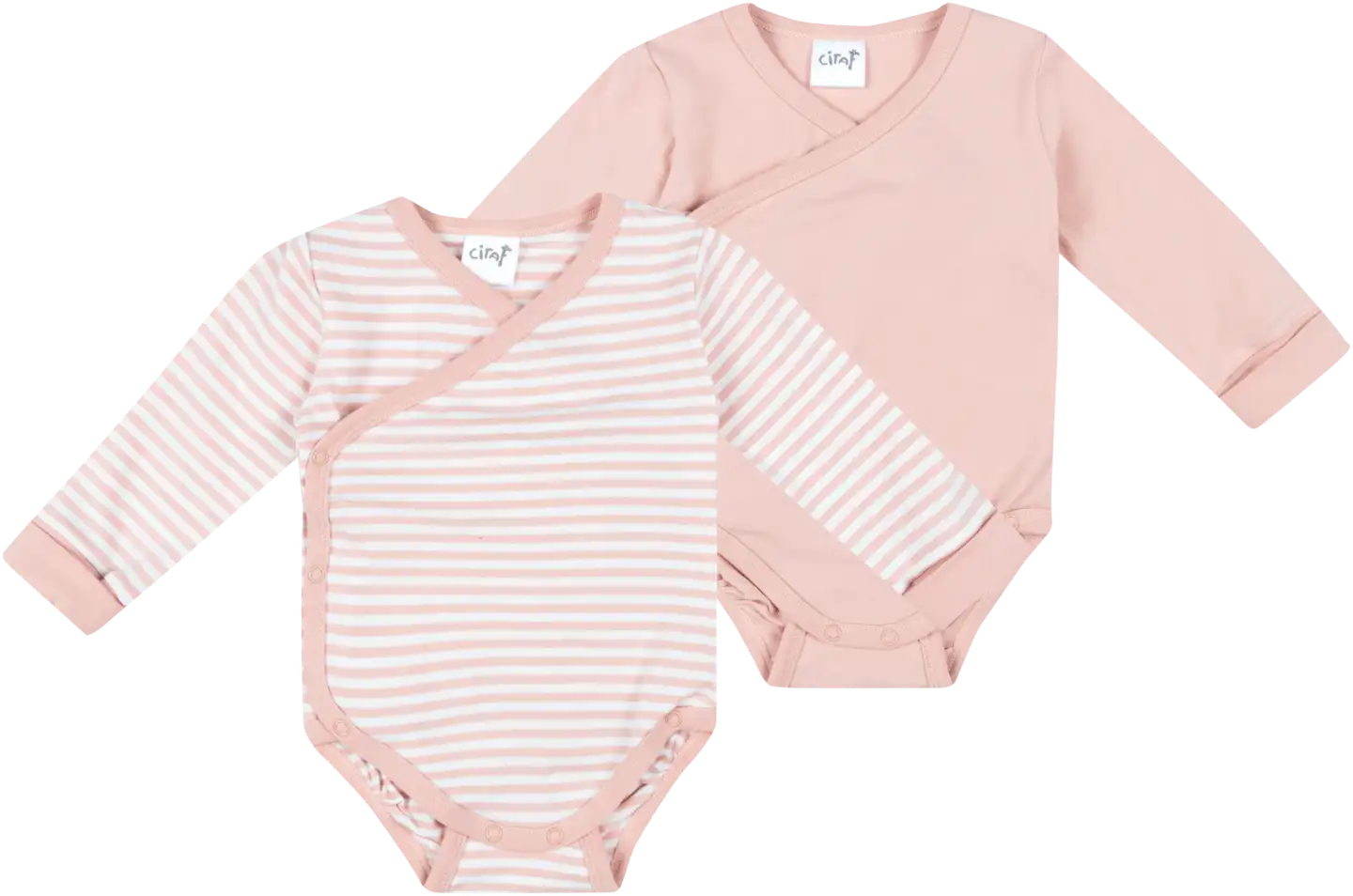 Ciraf vauvojen kietaisubody 250B252907 2-pack - 14-1310tcx cameo rose - 1